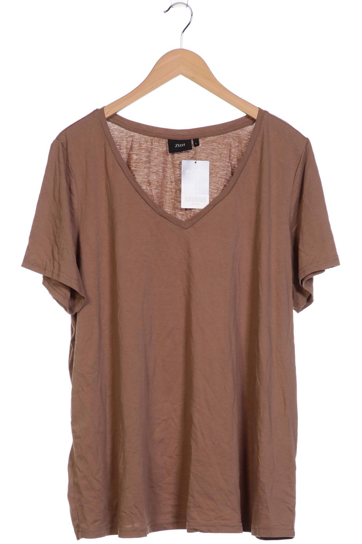 

Zizzi Damen T-Shirt, braun, Gr. 42