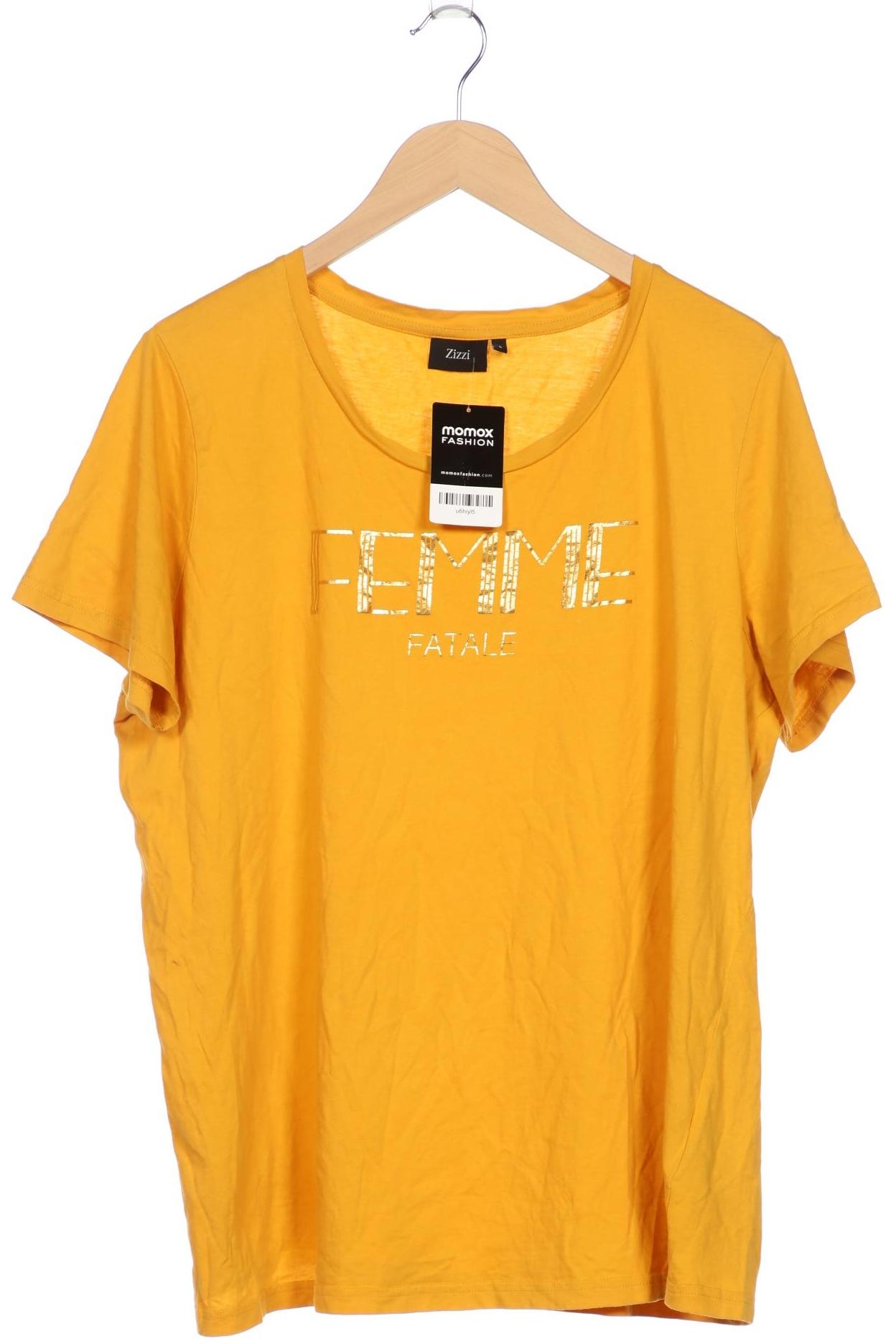 

Zizzi Damen T-Shirt, gelb, Gr. 42