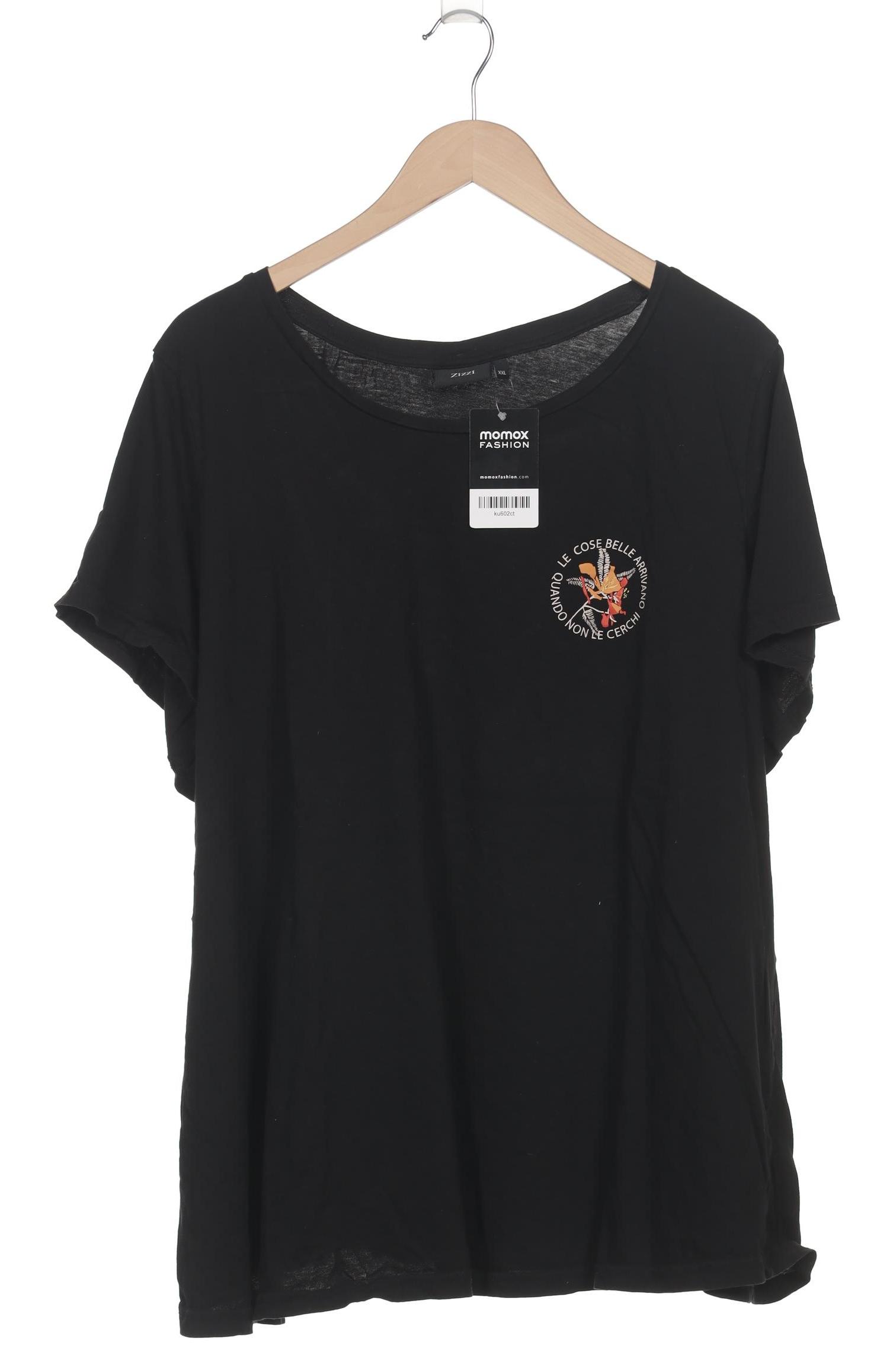 

Zizzi Damen T-Shirt, schwarz, Gr. 46