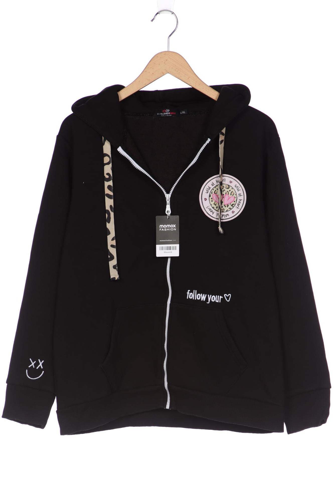 

Zwillingsherz Damen Kapuzenpullover, schwarz, Gr. 42