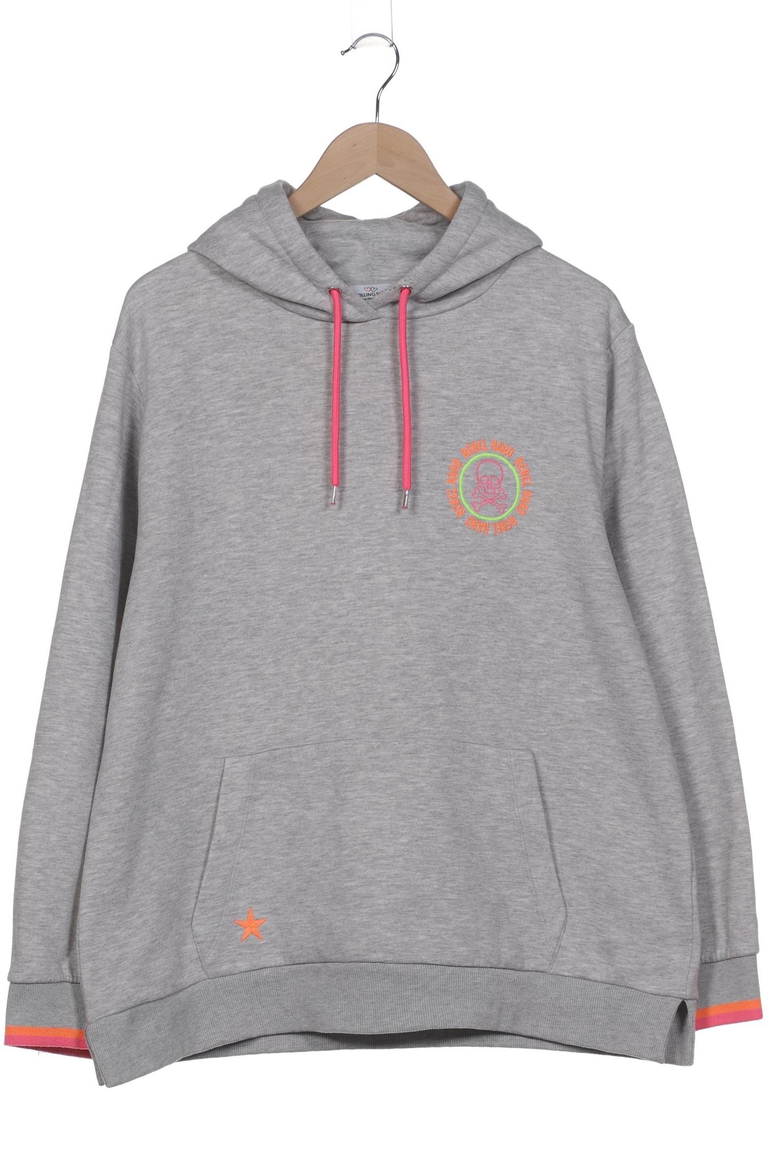 

Zwillingsherz Damen Kapuzenpullover, grau, Gr. 44