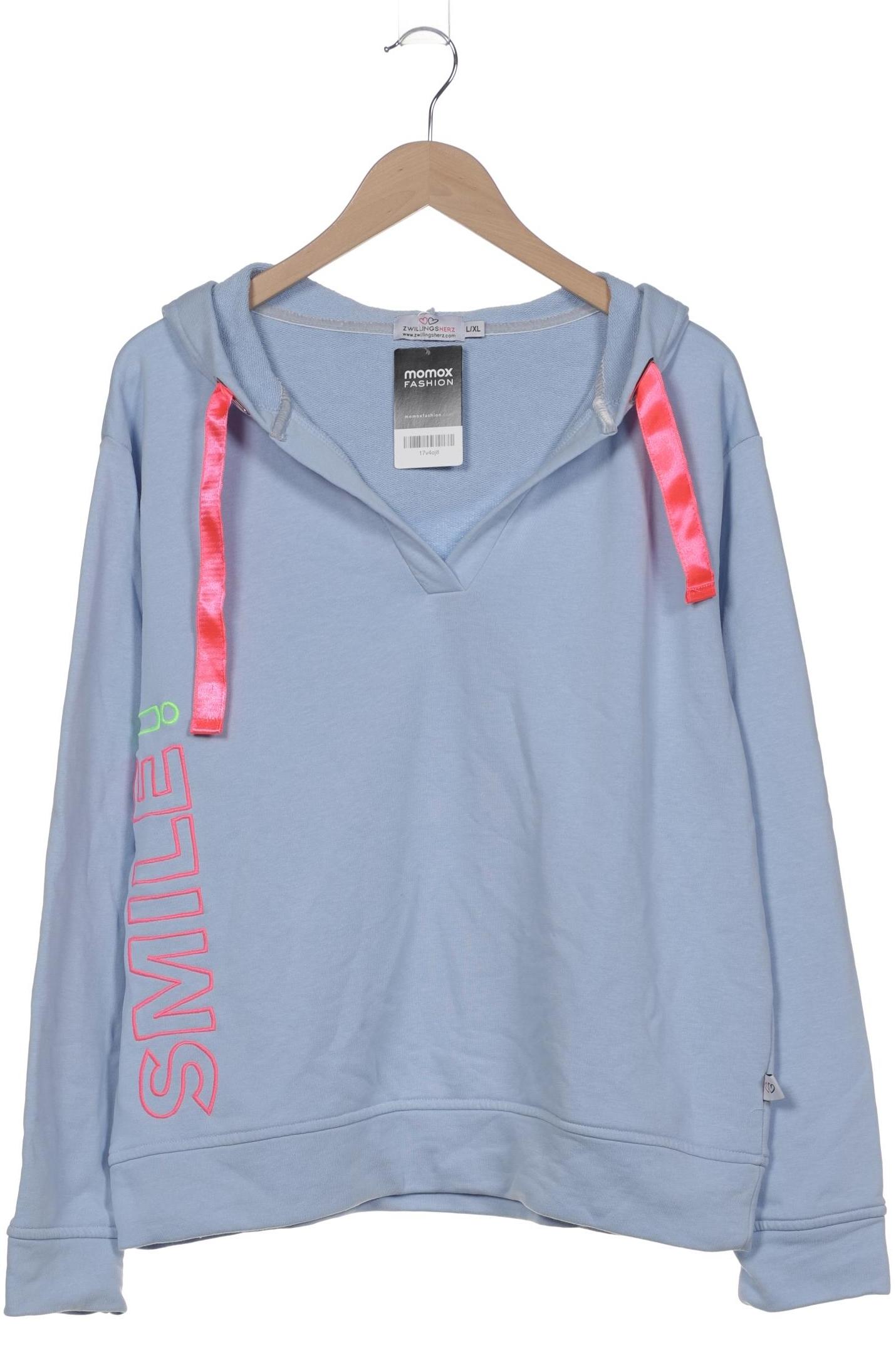 

Zwillingsherz Damen Kapuzenpullover, blau, Gr. 42