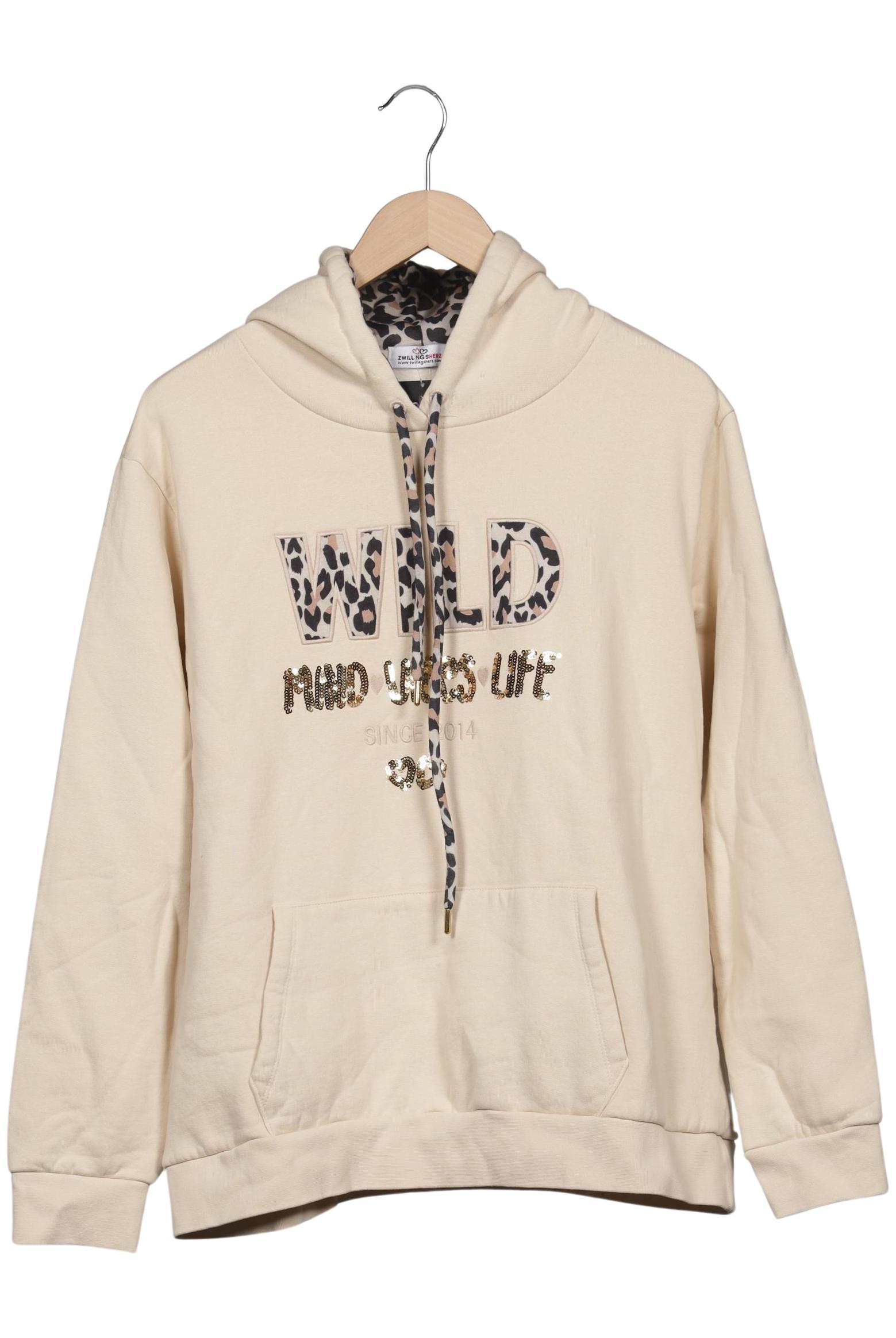 

Zwillingsherz Damen Kapuzenpullover, beige, Gr. 42