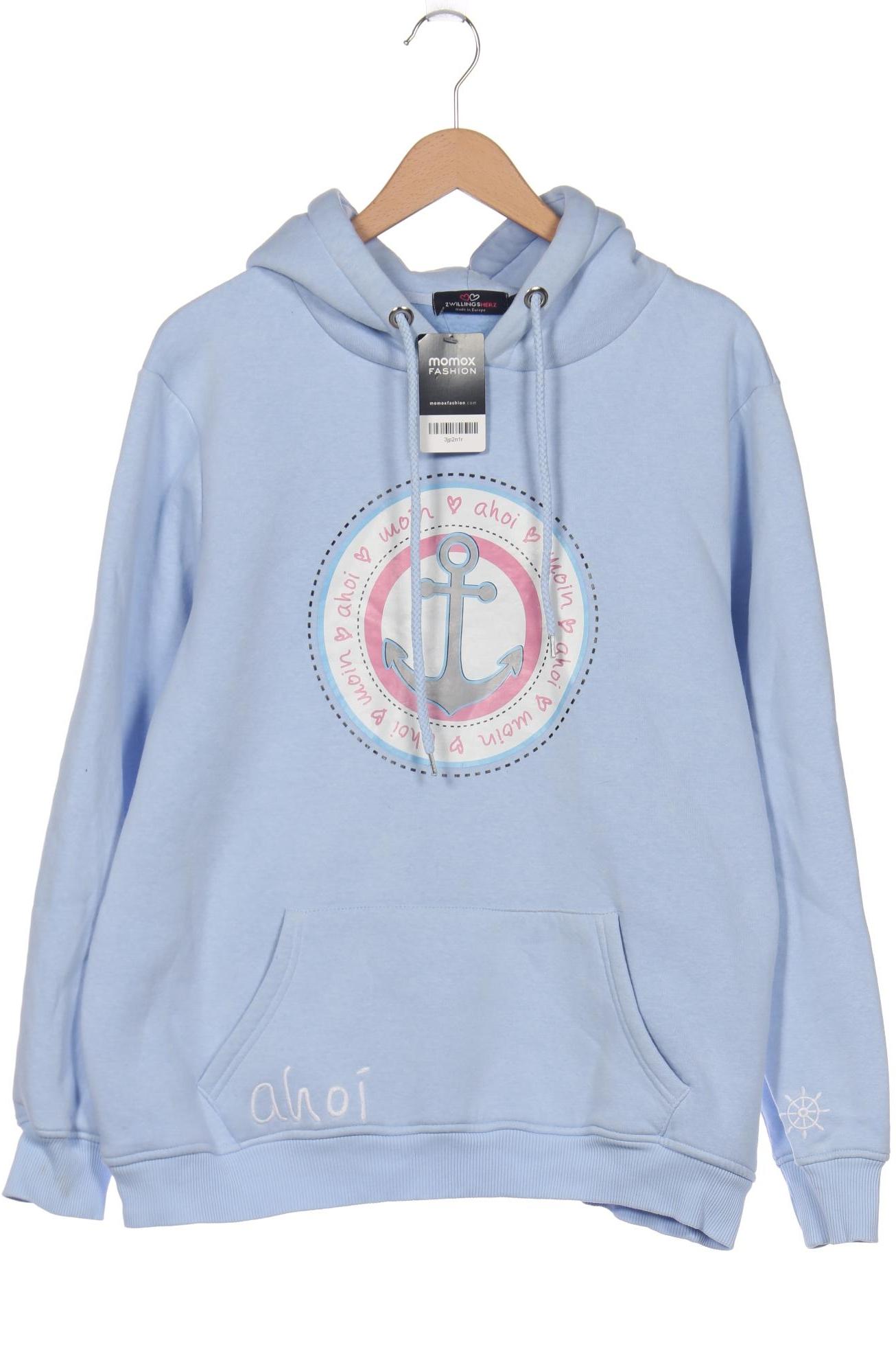 

Zwillingsherz Damen Kapuzenpullover, blau, Gr. 42