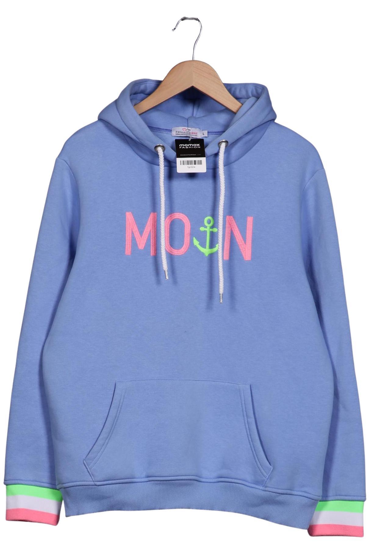 

Zwillingsherz Damen Kapuzenpullover, blau, Gr. 42