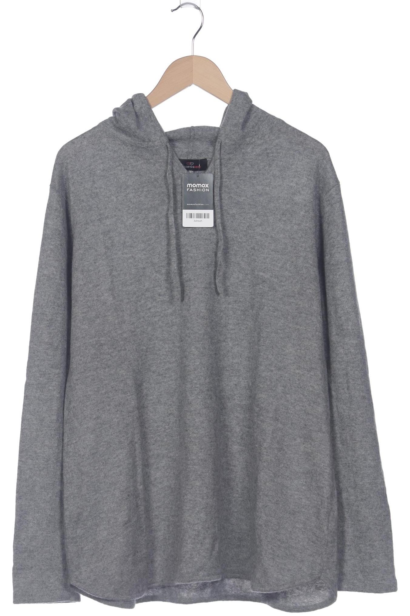 

Zwillingsherz Damen Kapuzenpullover, grau, Gr. 44