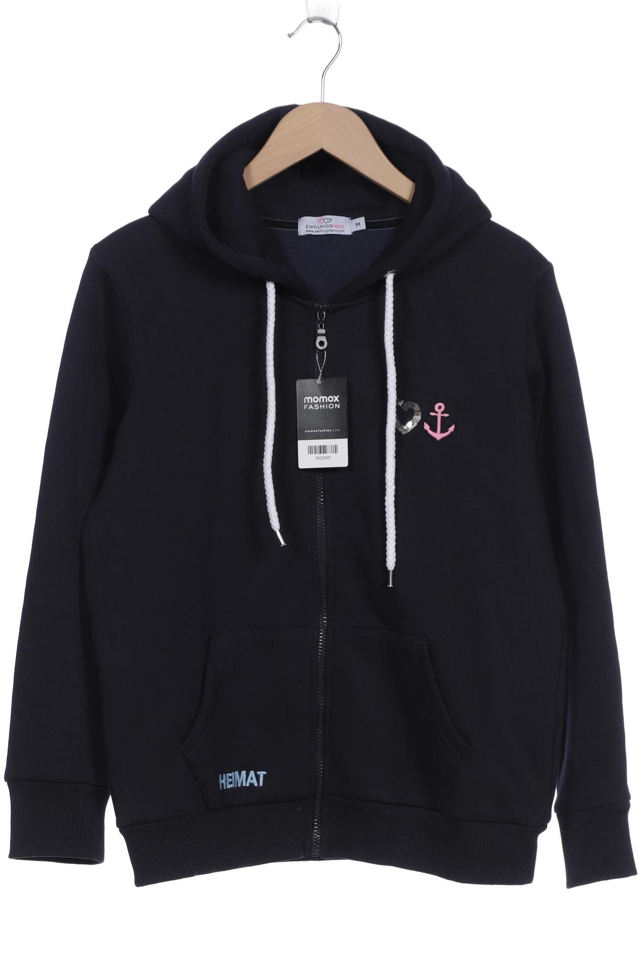 

Zwillingsherz Damen Kapuzenpullover, marineblau