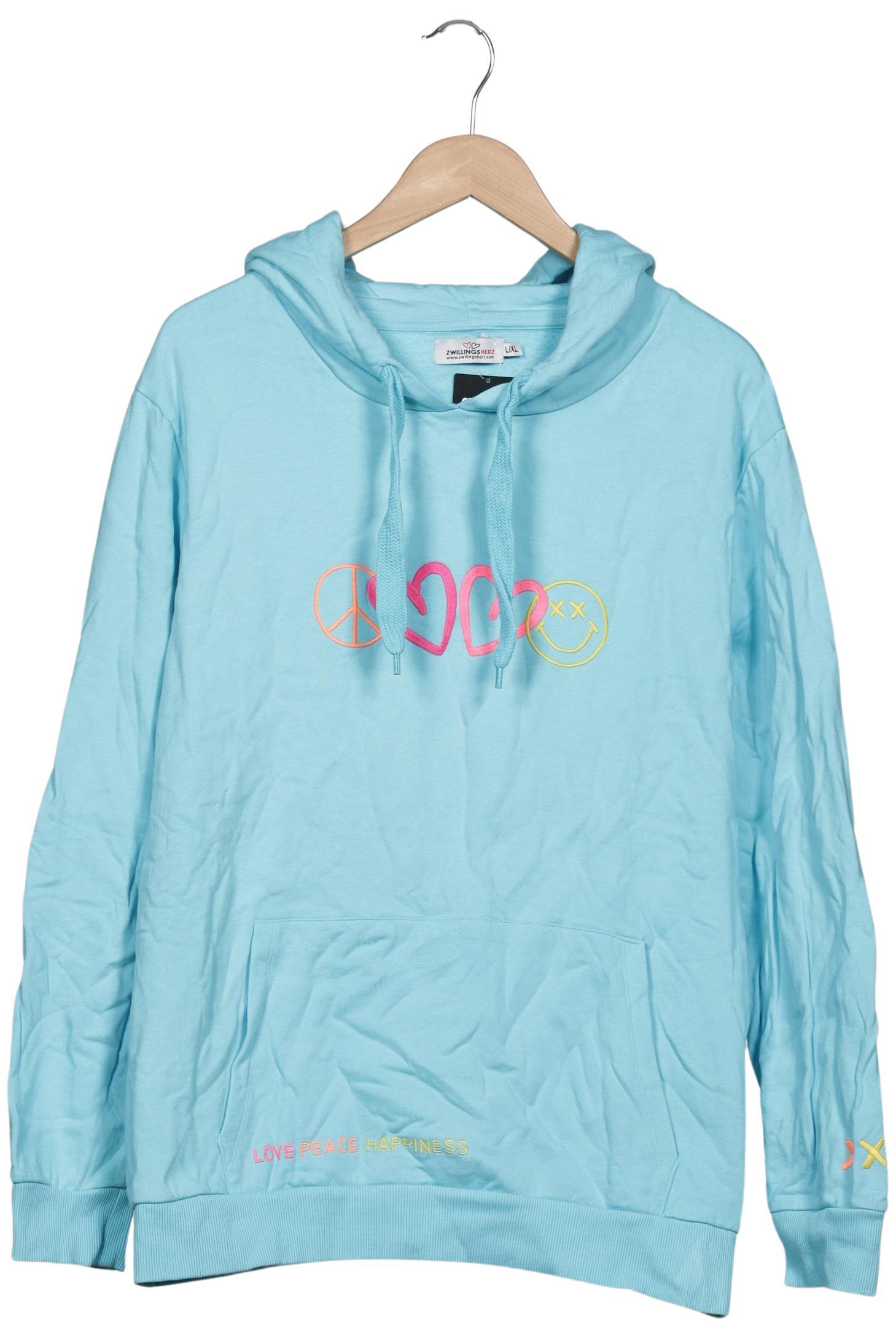 

Zwillingsherz Damen Kapuzenpullover, hellblau, Gr. 42