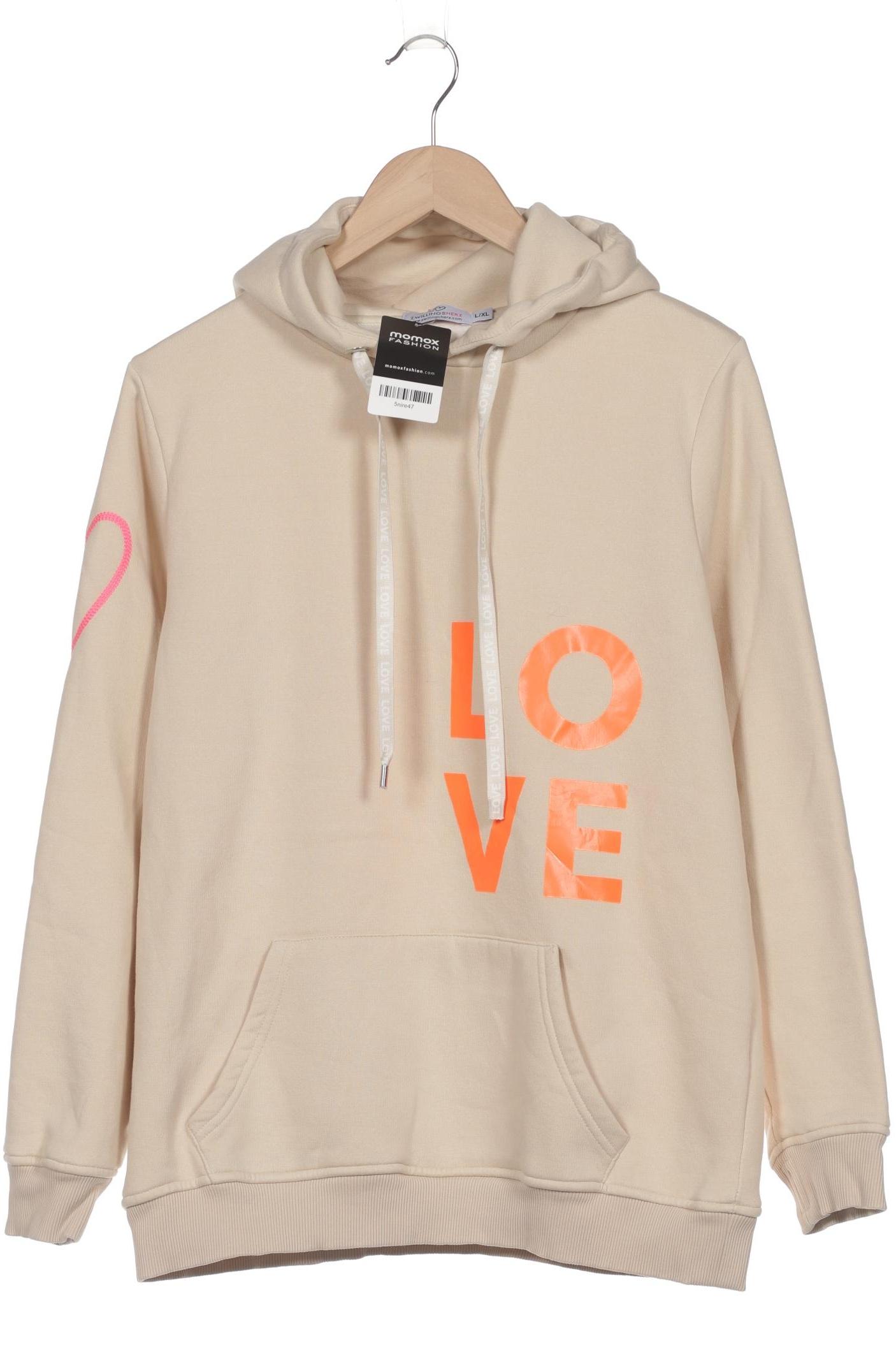 

Zwillingsherz Damen Kapuzenpullover, beige, Gr. 42