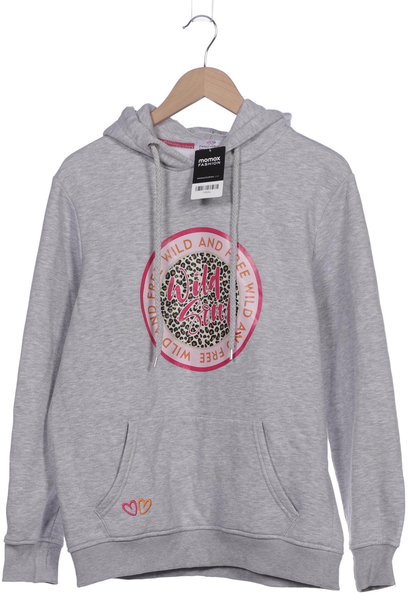 

Zwillingsherz Damen Kapuzenpullover, grau, Gr. 36