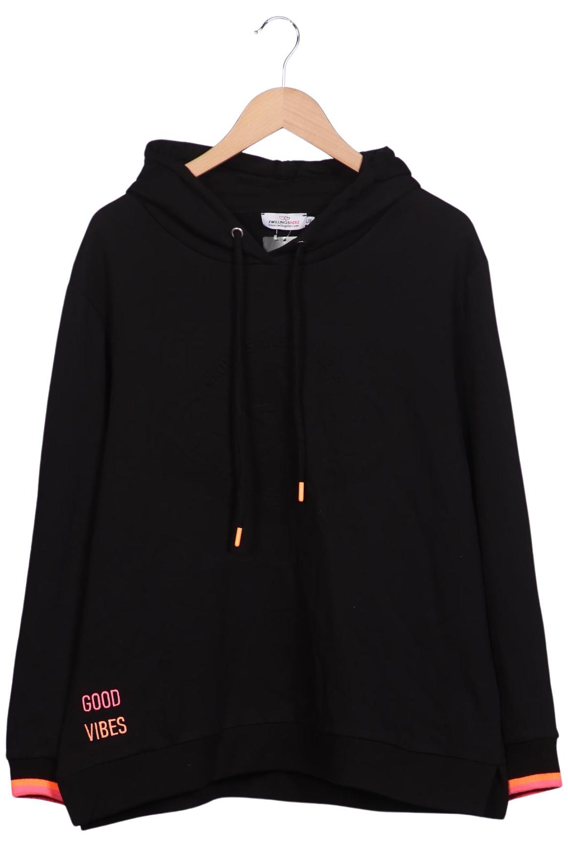 

Zwillingsherz Damen Kapuzenpullover, schwarz, Gr. 42