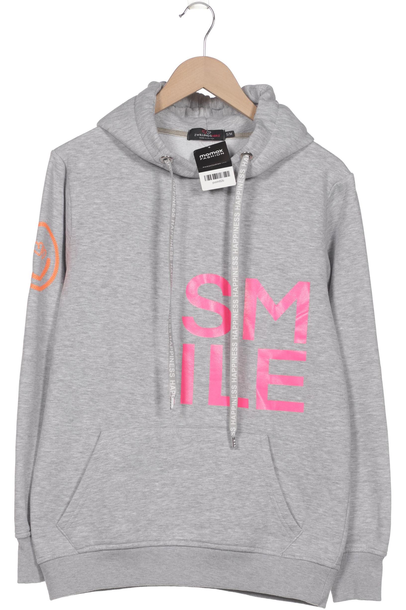 

Zwillingsherz Damen Kapuzenpullover, grau, Gr. 36