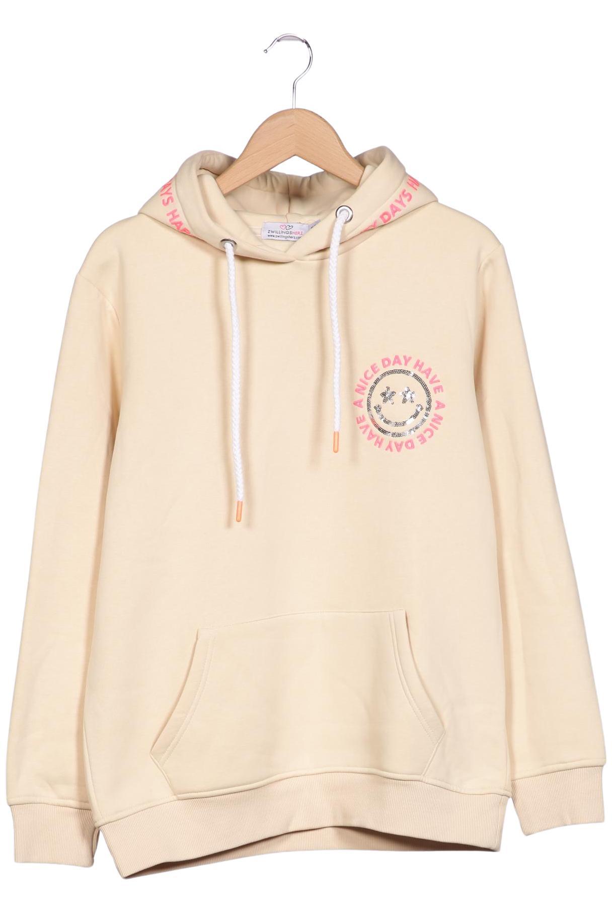 

Zwillingsherz Damen Kapuzenpullover, beige, Gr. 36