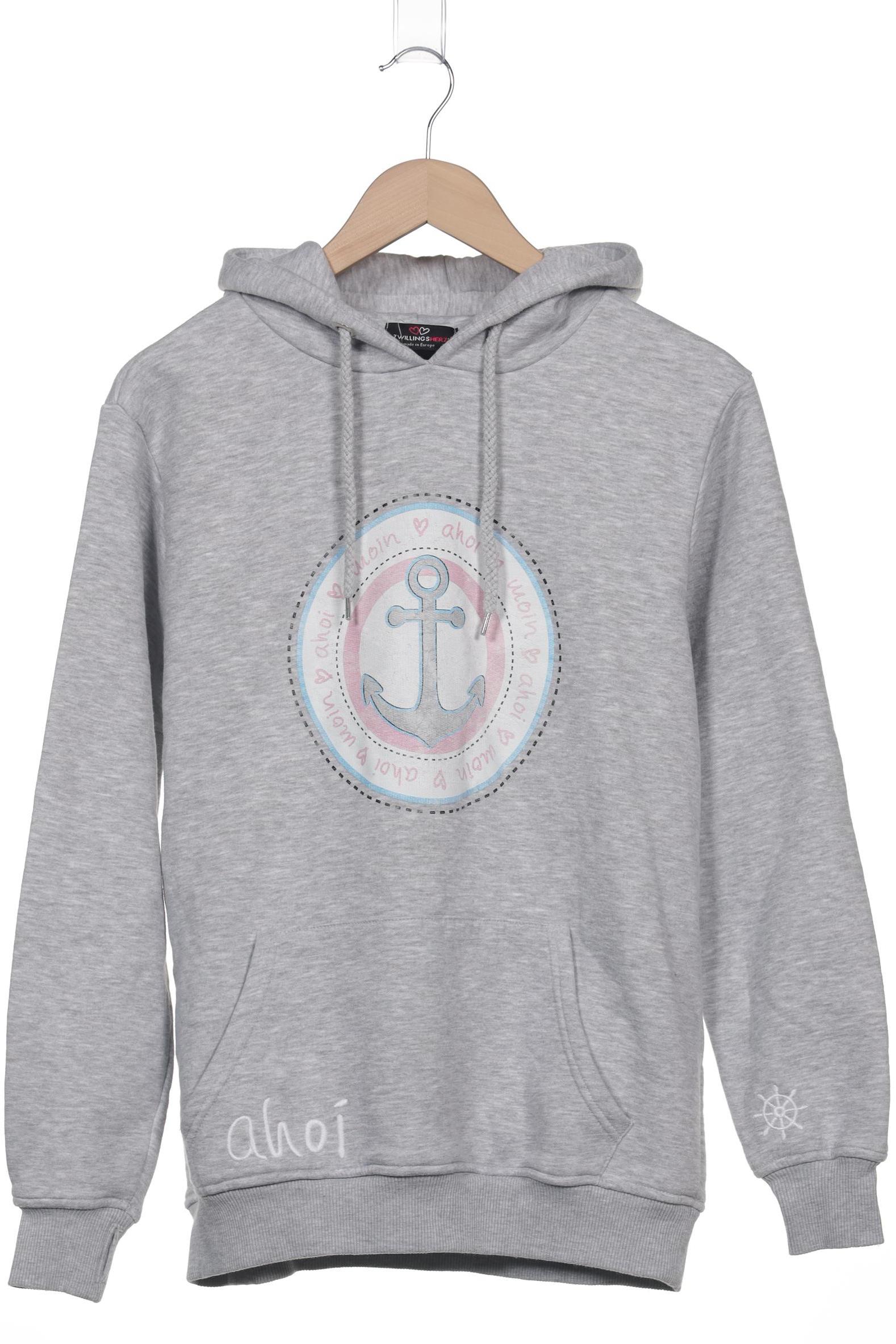 

Zwillingsherz Damen Kapuzenpullover, grau, Gr. 36