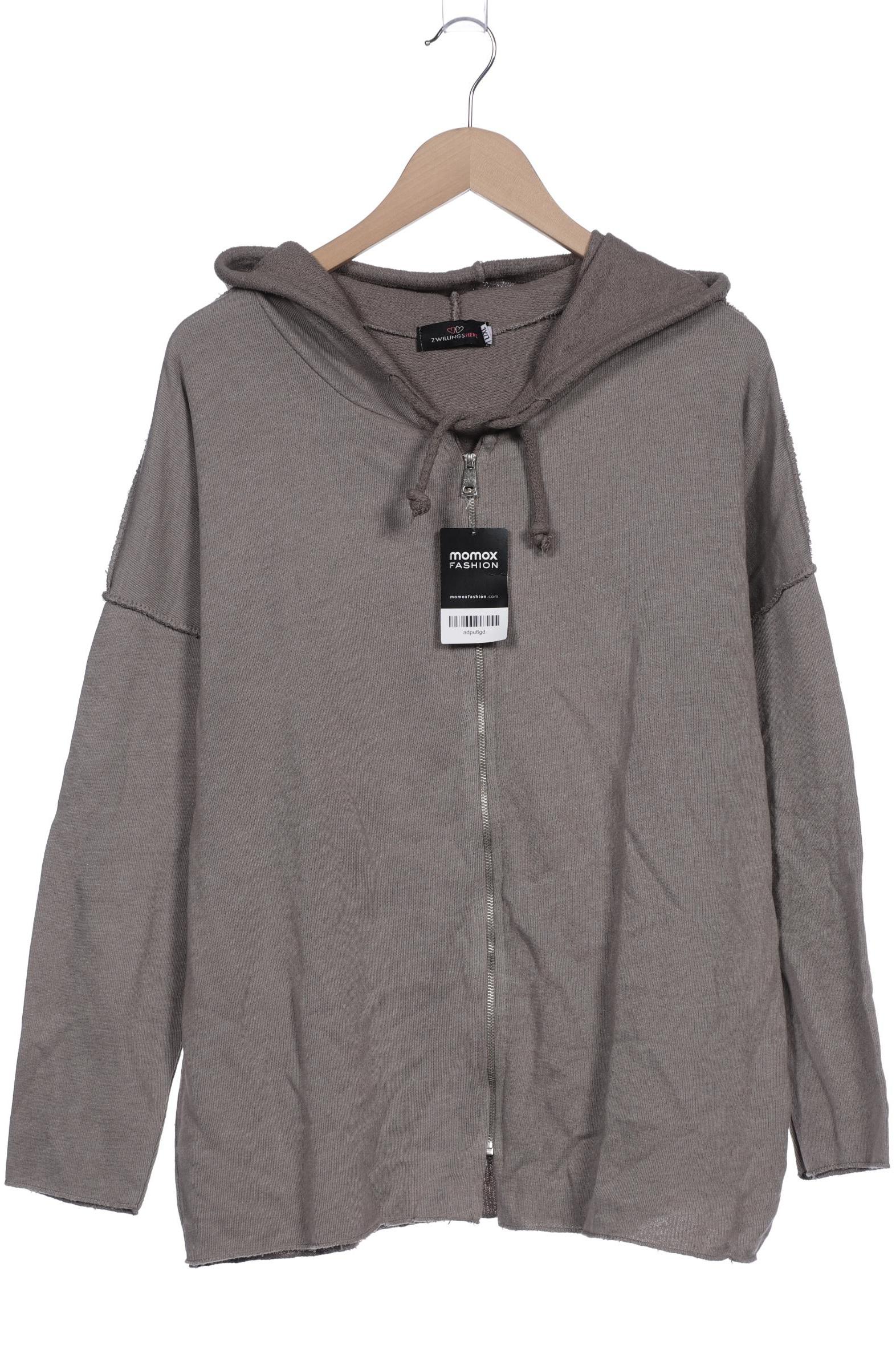 

Zwillingsherz Damen Kapuzenpullover, grau, Gr. 42