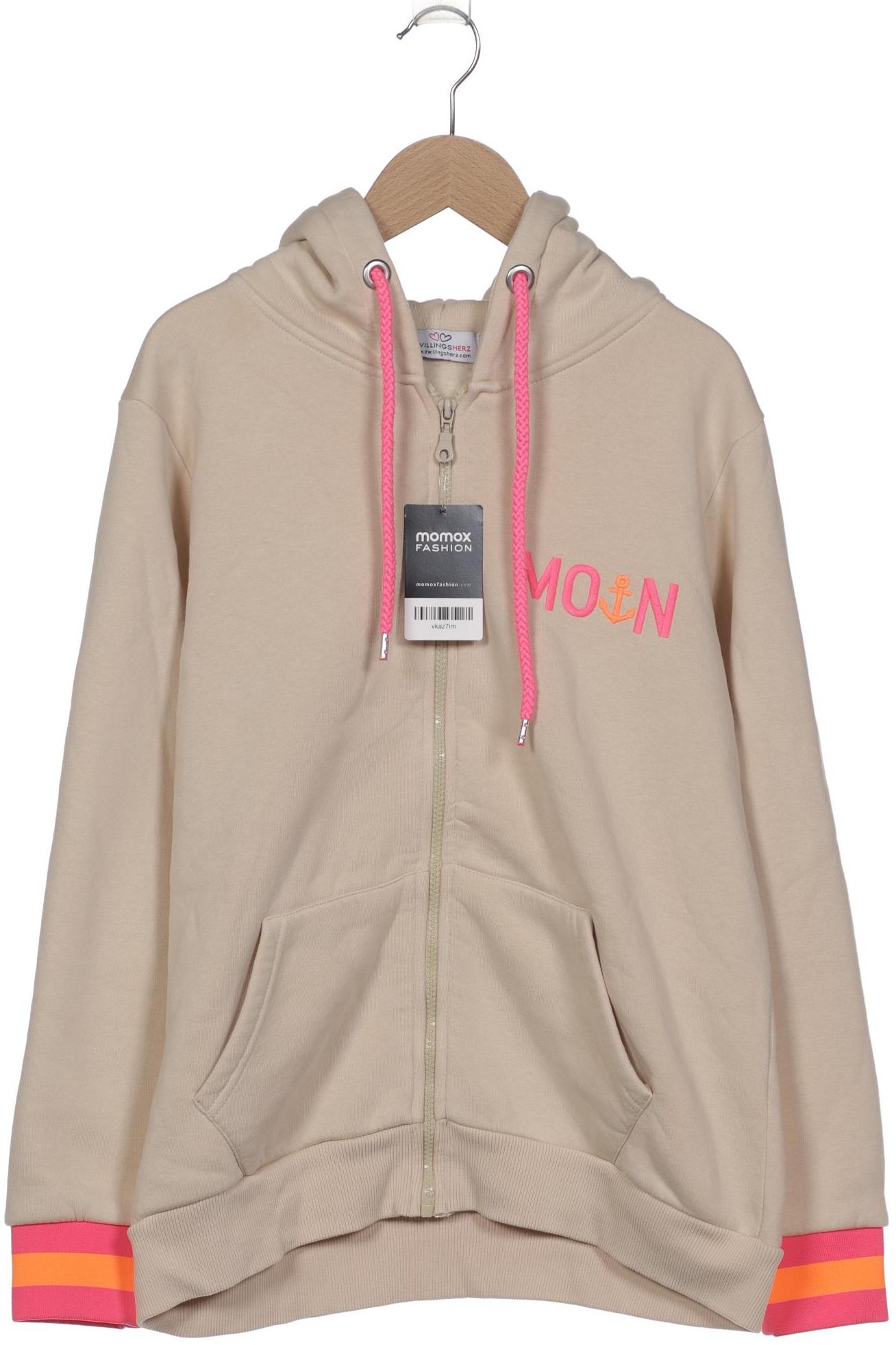 

Zwillingsherz Damen Kapuzenpullover, beige, Gr. 38