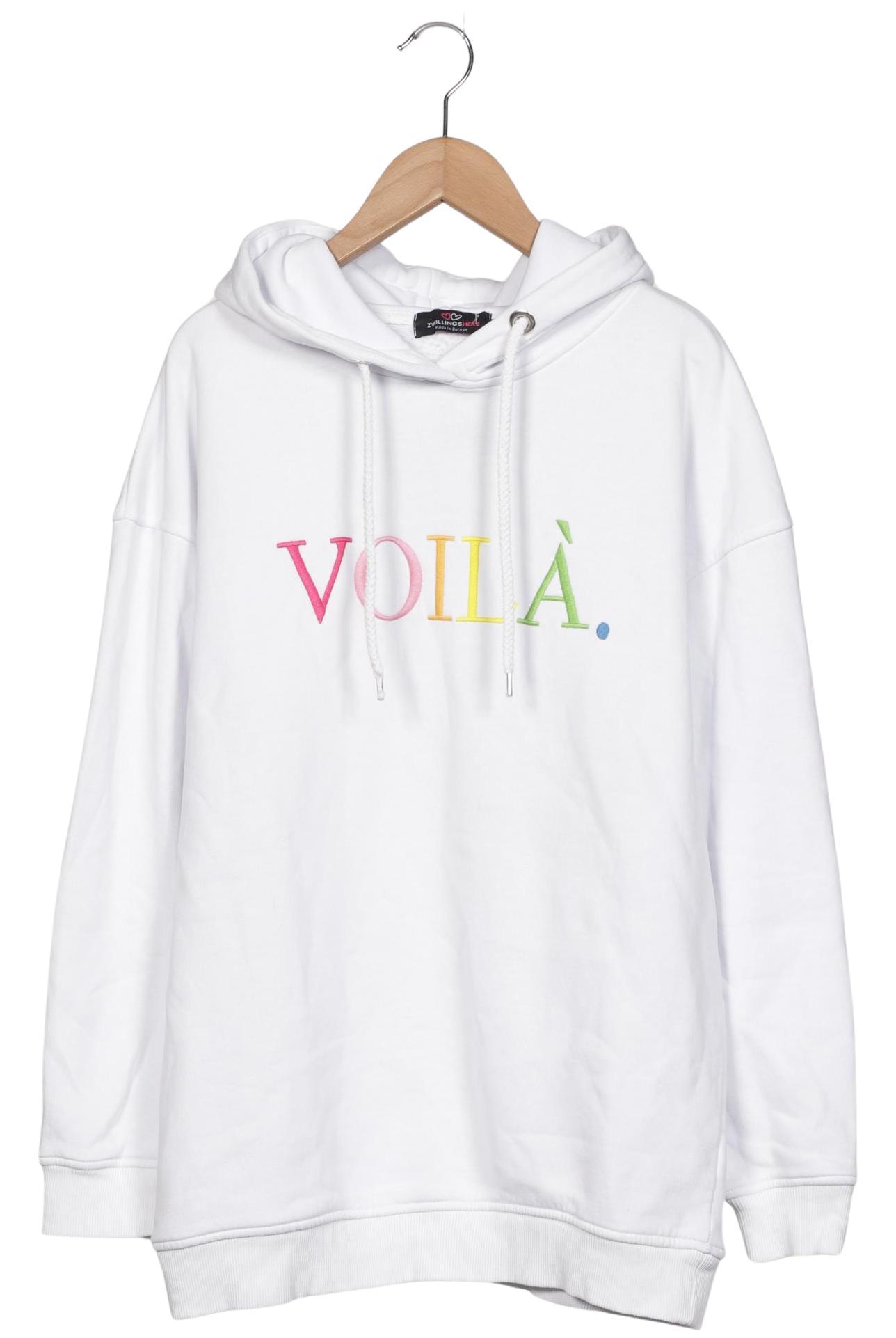 

Zwillingsherz Damen Kapuzenpullover, weiß, Gr. 38