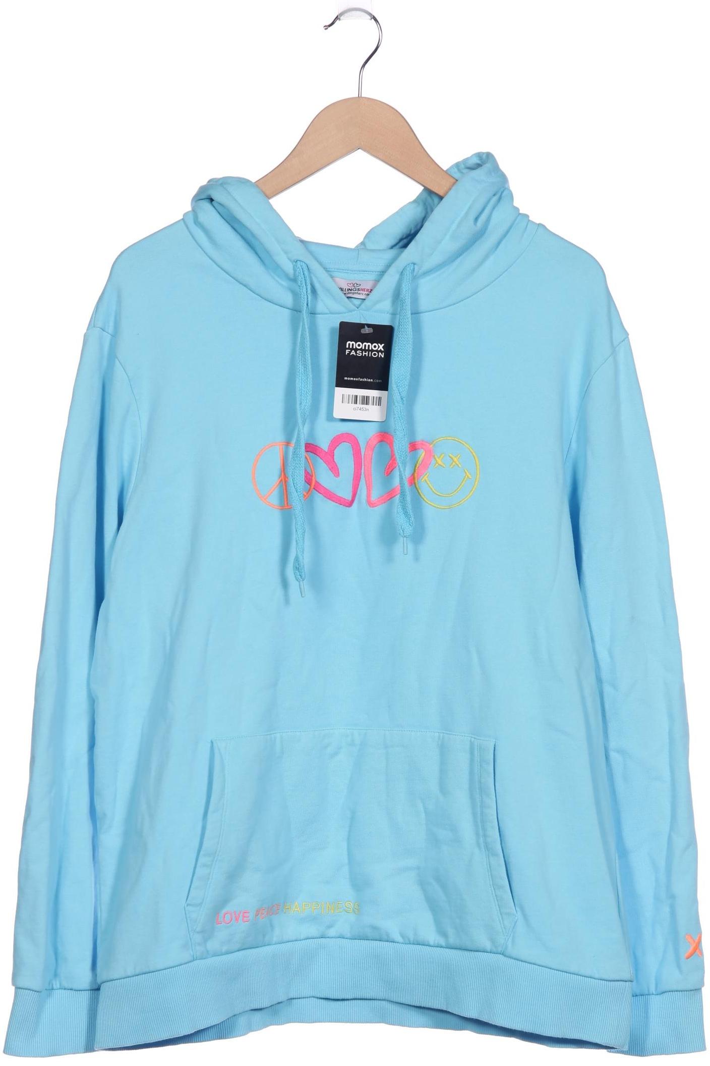 

Zwillingsherz Damen Kapuzenpullover, blau, Gr. 42