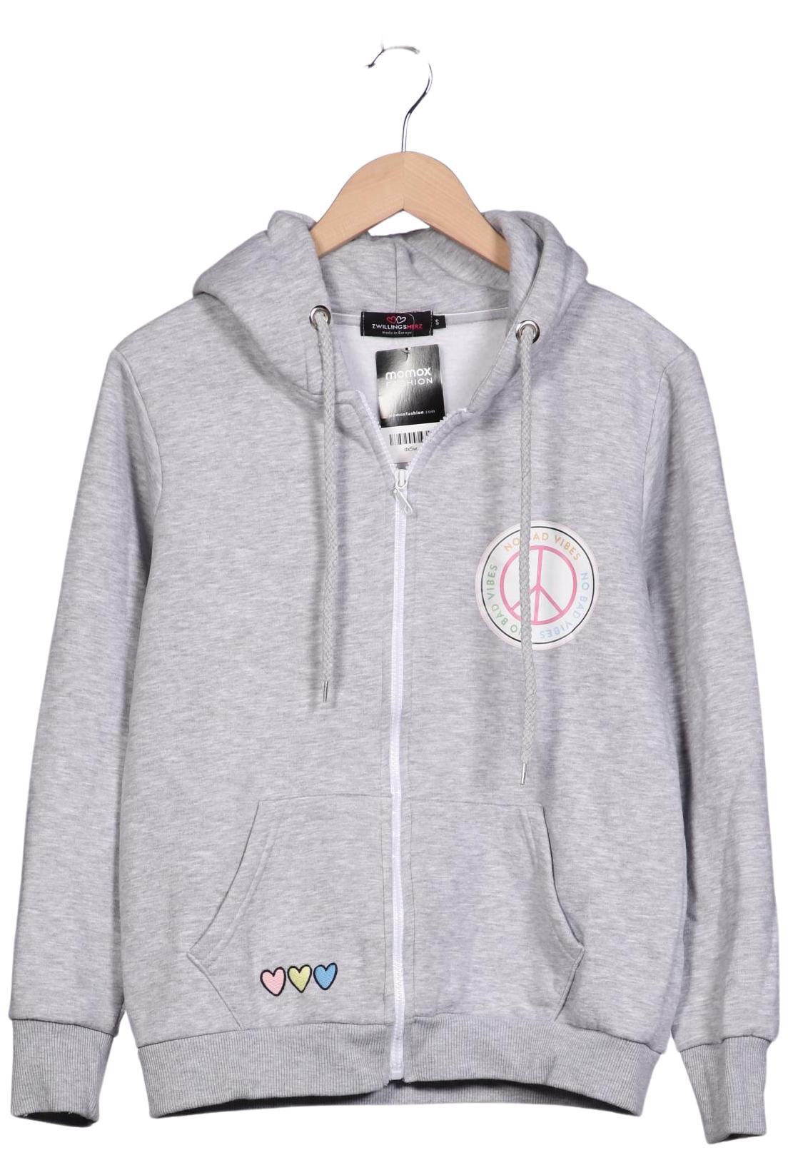 

Zwillingsherz Damen Kapuzenpullover, grau, Gr. 36