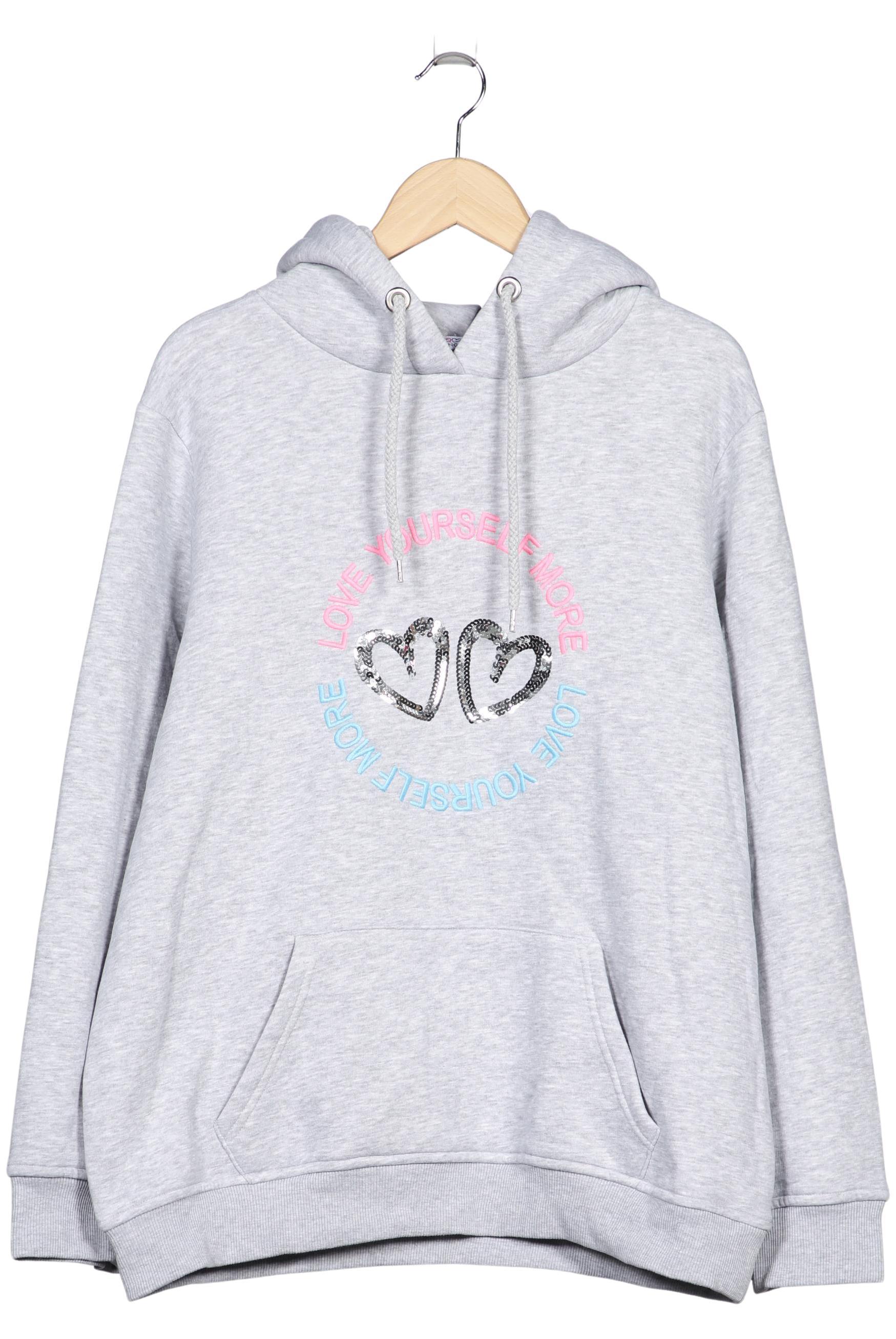 

Zwillingsherz Damen Kapuzenpullover, grau, Gr. 46