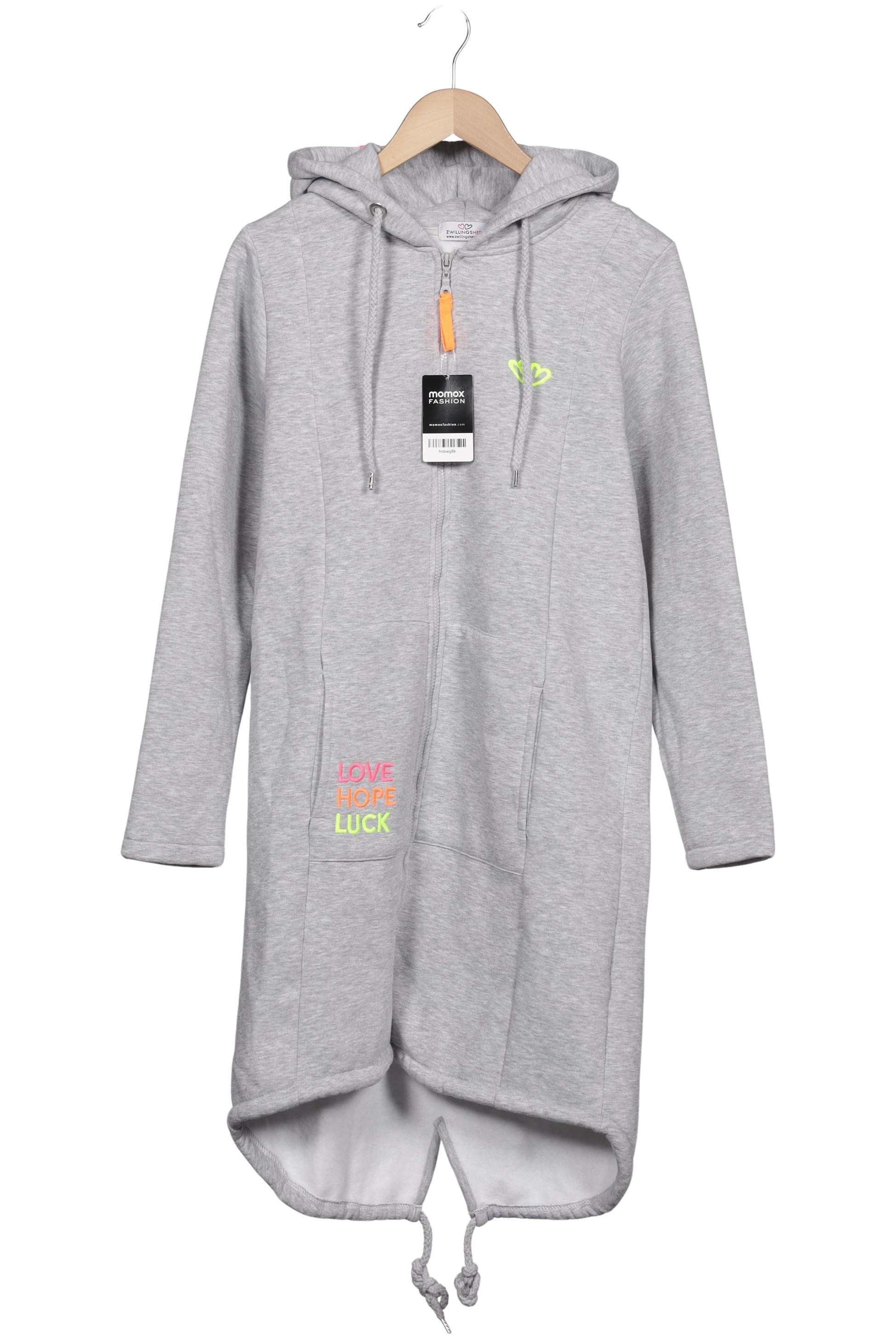 

Zwillingsherz Damen Kapuzenpullover, grau, Gr. 36