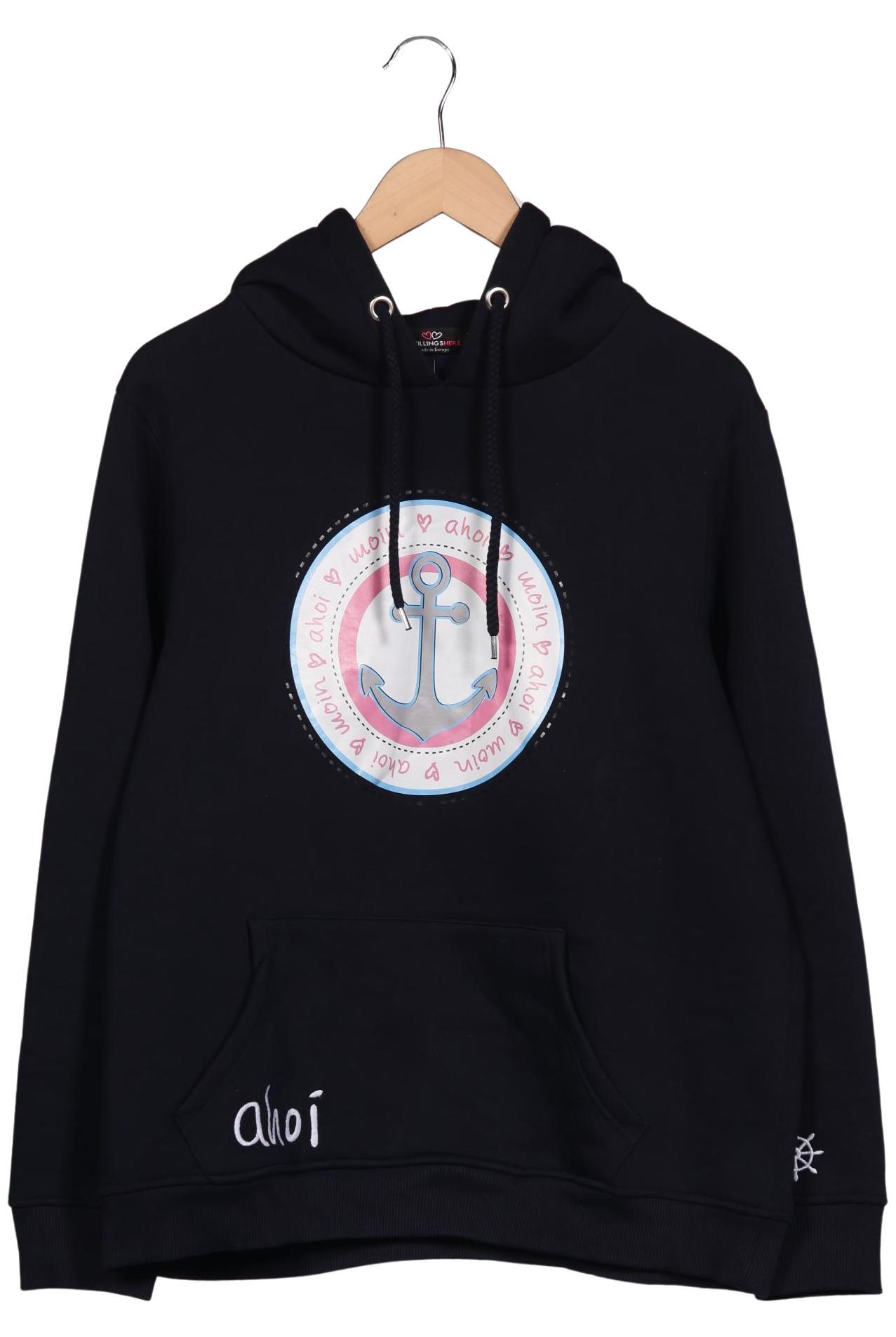 

Zwillingsherz Damen Kapuzenpullover, marineblau, Gr. 42