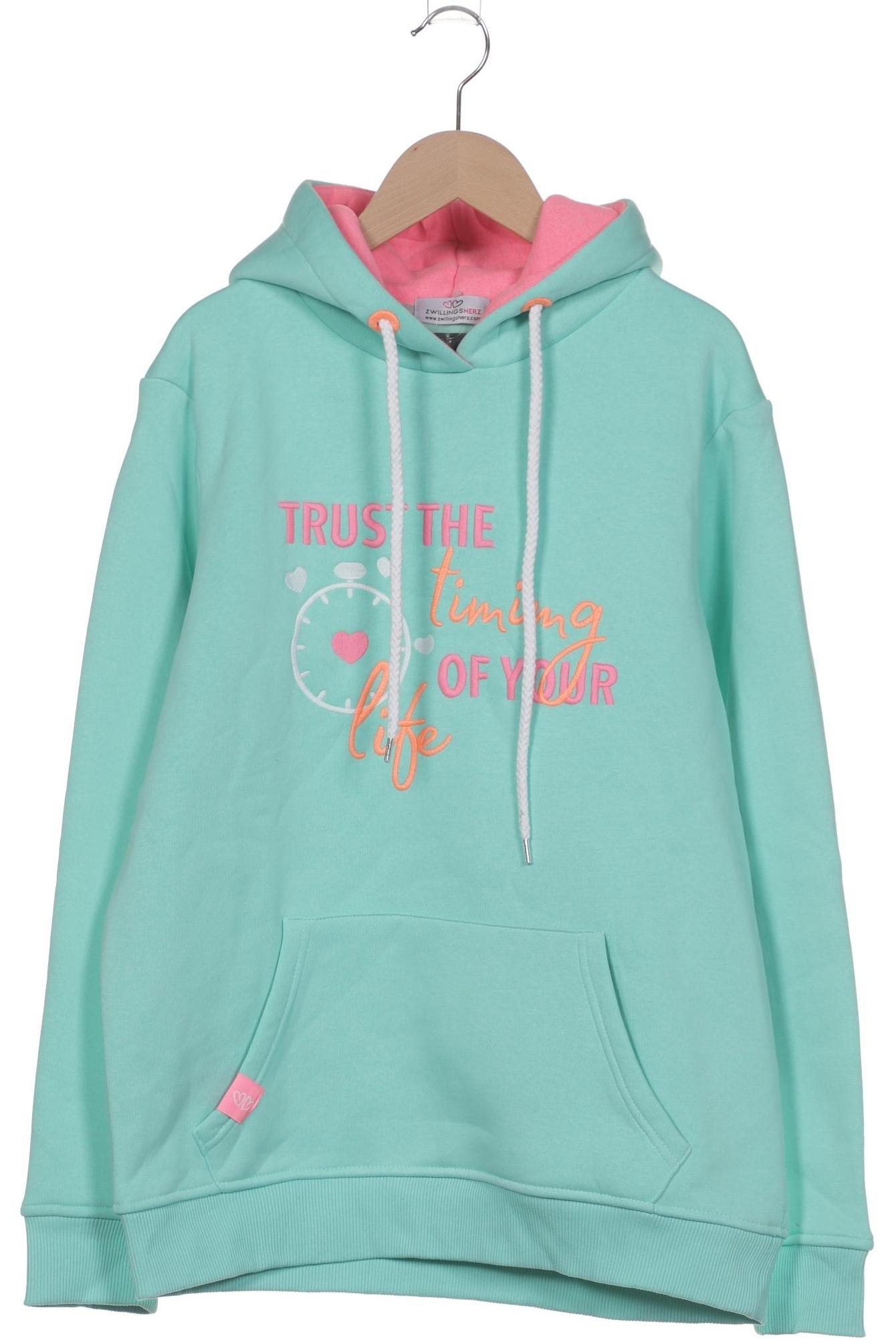 

Zwillingsherz Damen Kapuzenpullover, türkis, Gr. 38