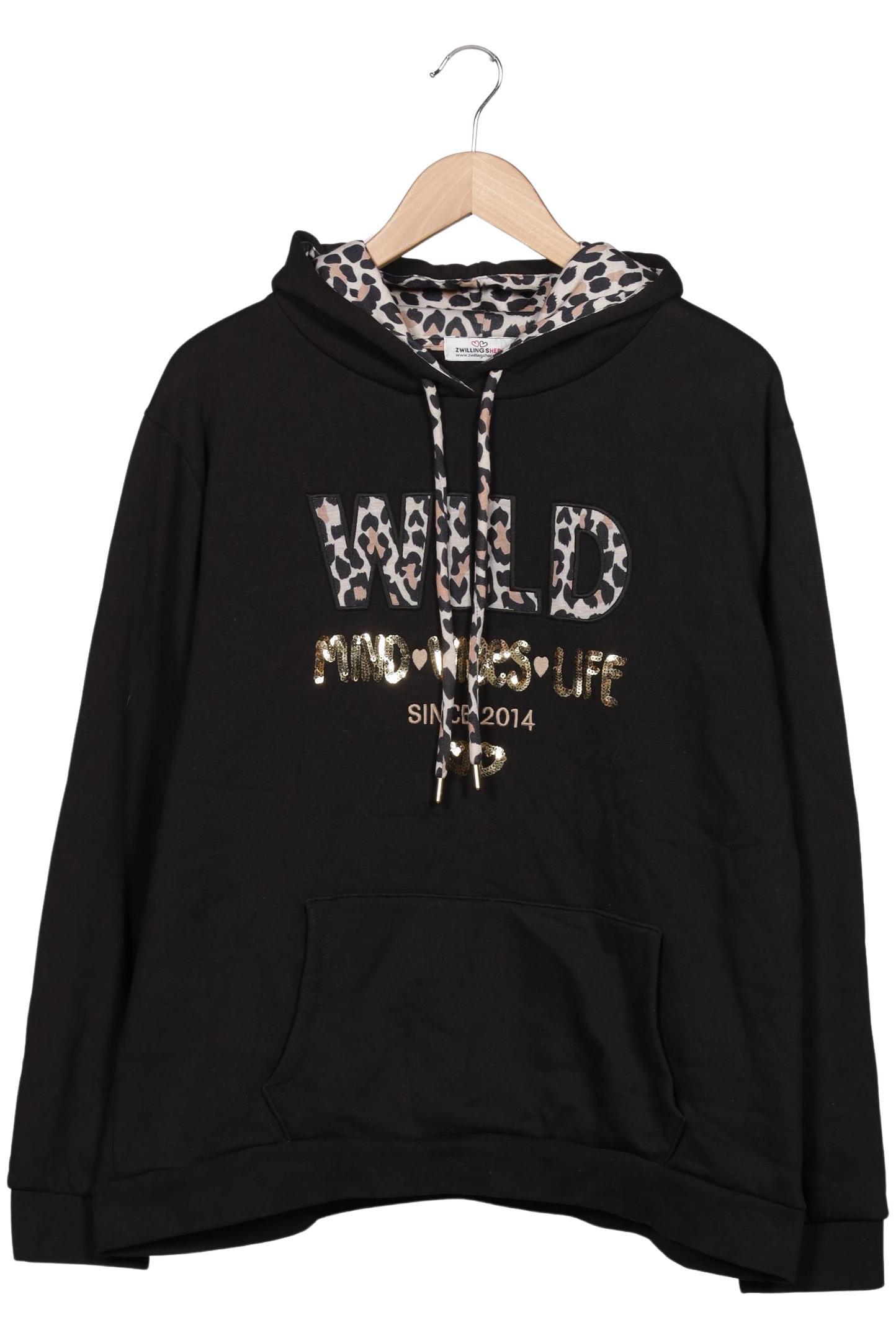 

Zwillingsherz Damen Kapuzenpullover, schwarz, Gr. 42