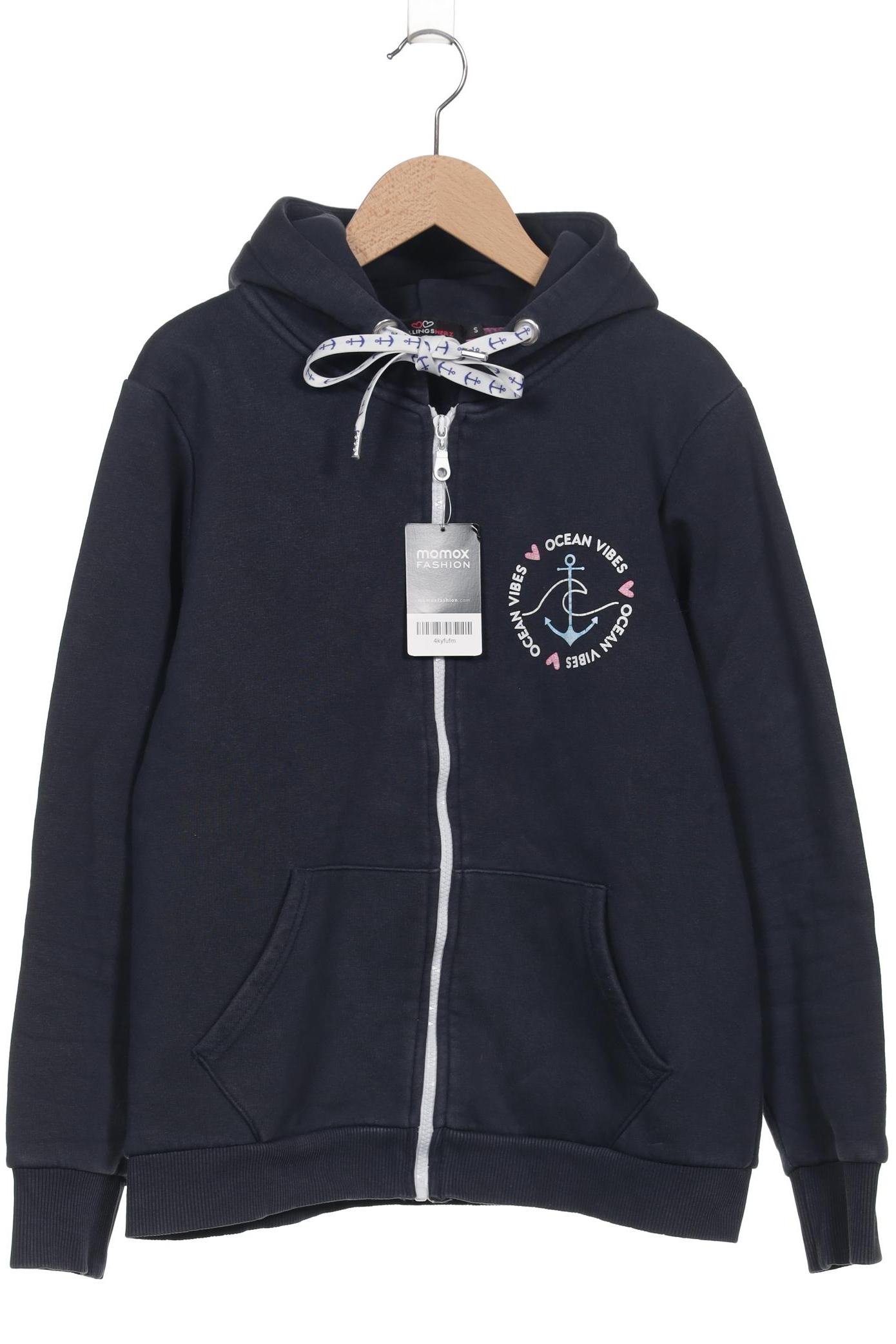 

Zwillingsherz Damen Kapuzenpullover, marineblau, Gr. 36