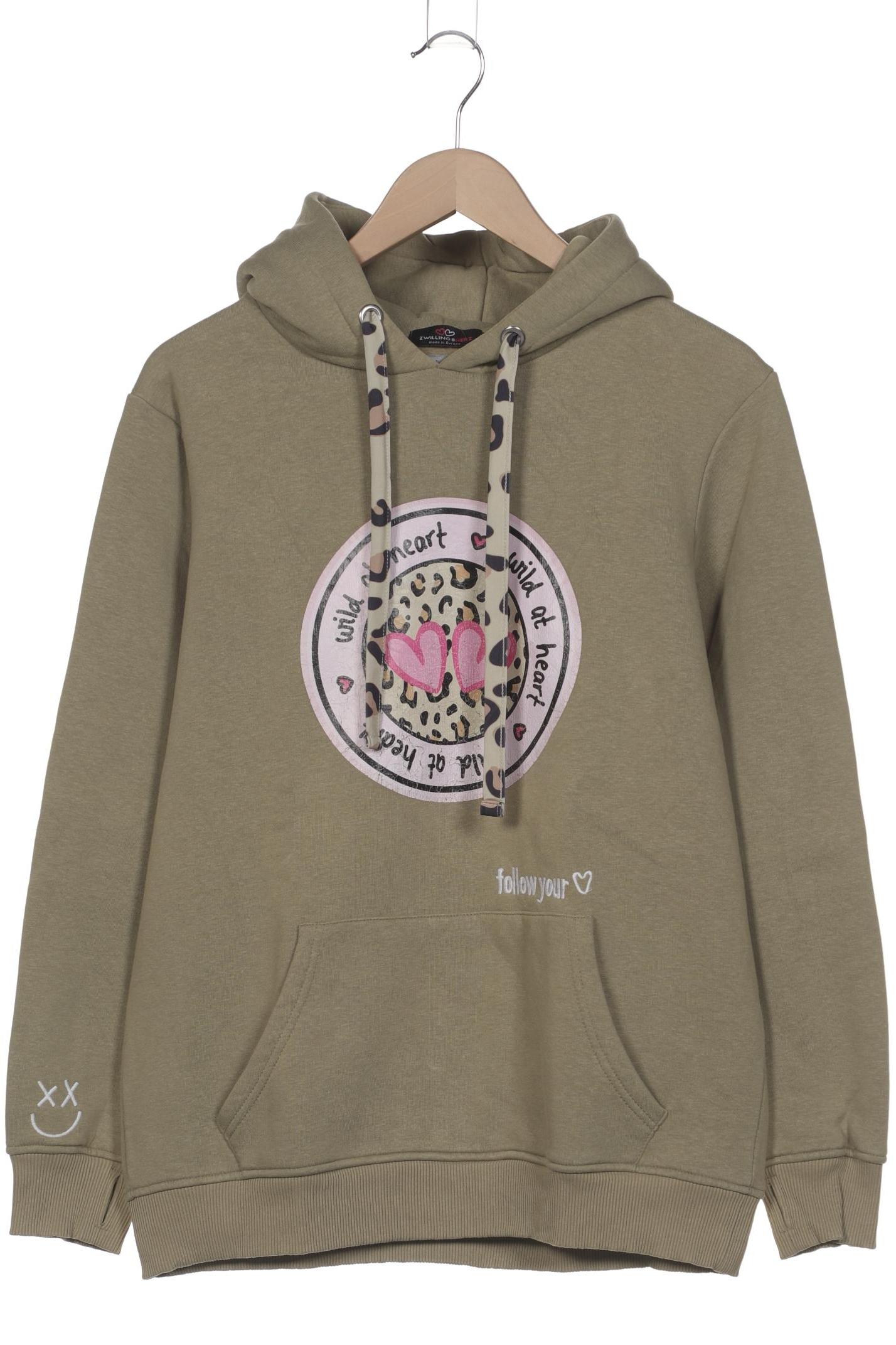 

Zwillingsherz Damen Kapuzenpullover, grün, Gr. 38