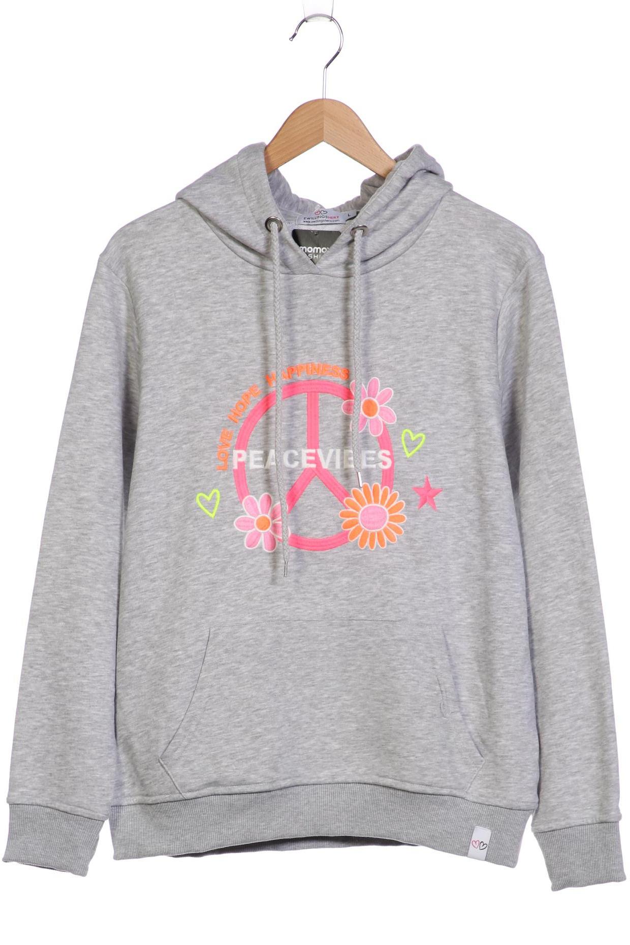 

Zwillingsherz Damen Kapuzenpullover, grau, Gr. 42