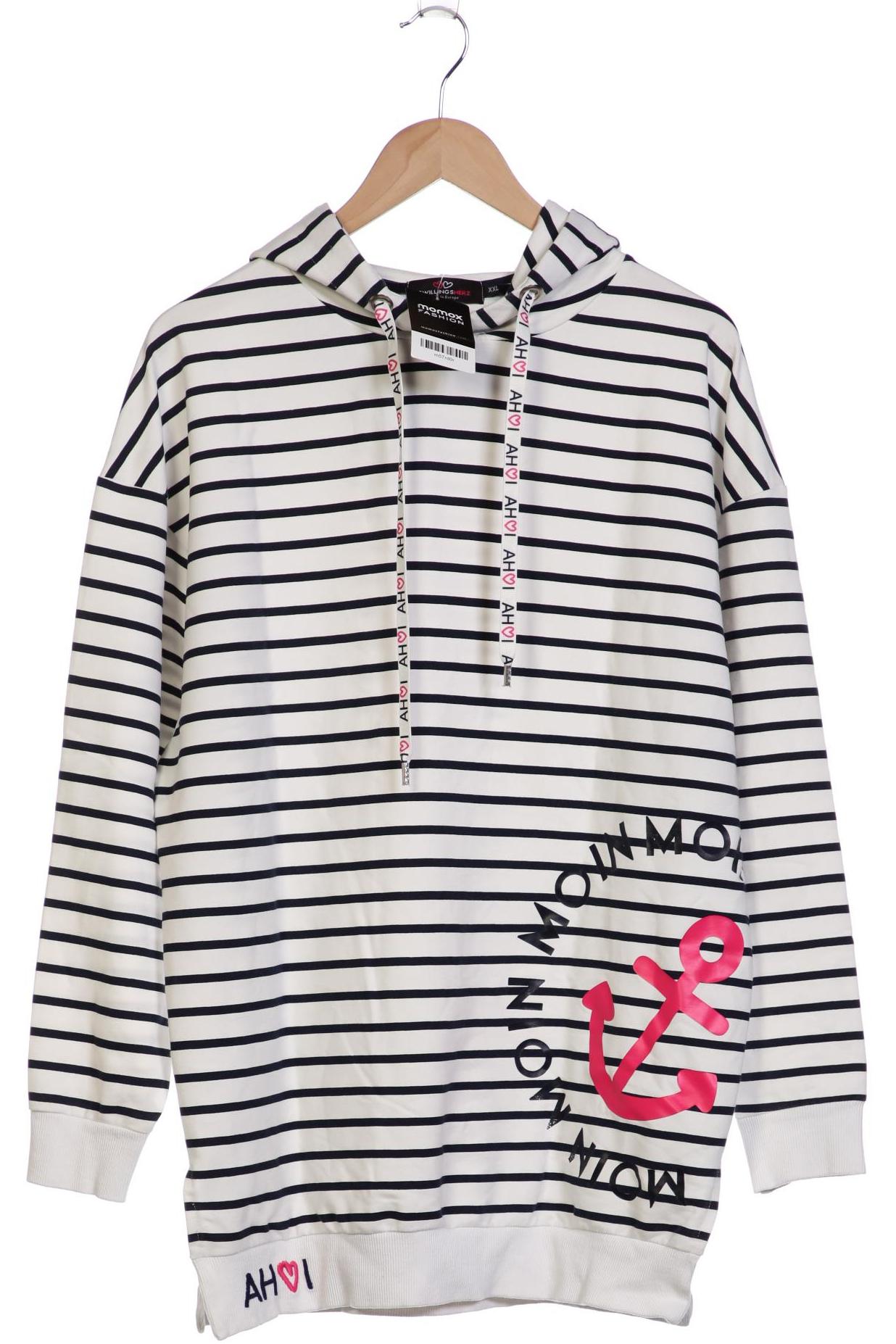 

Zwillingsherz Damen Kapuzenpullover, weiß, Gr. 46