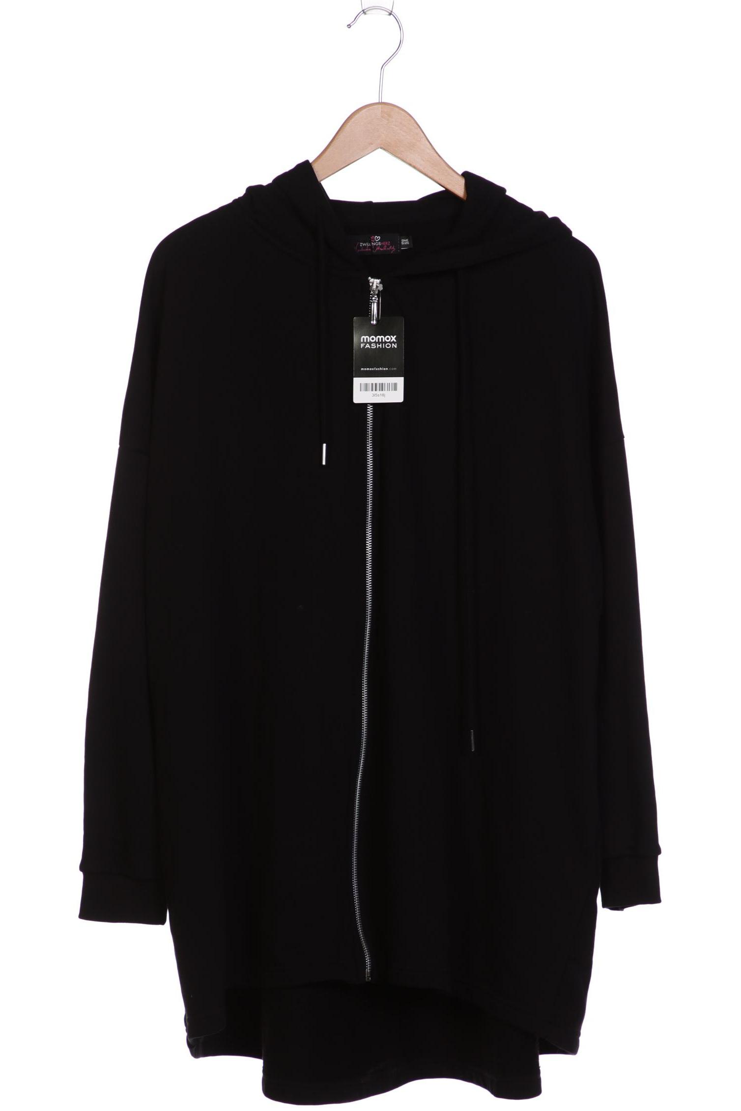 

Zwillingsherz Damen Kapuzenpullover, schwarz