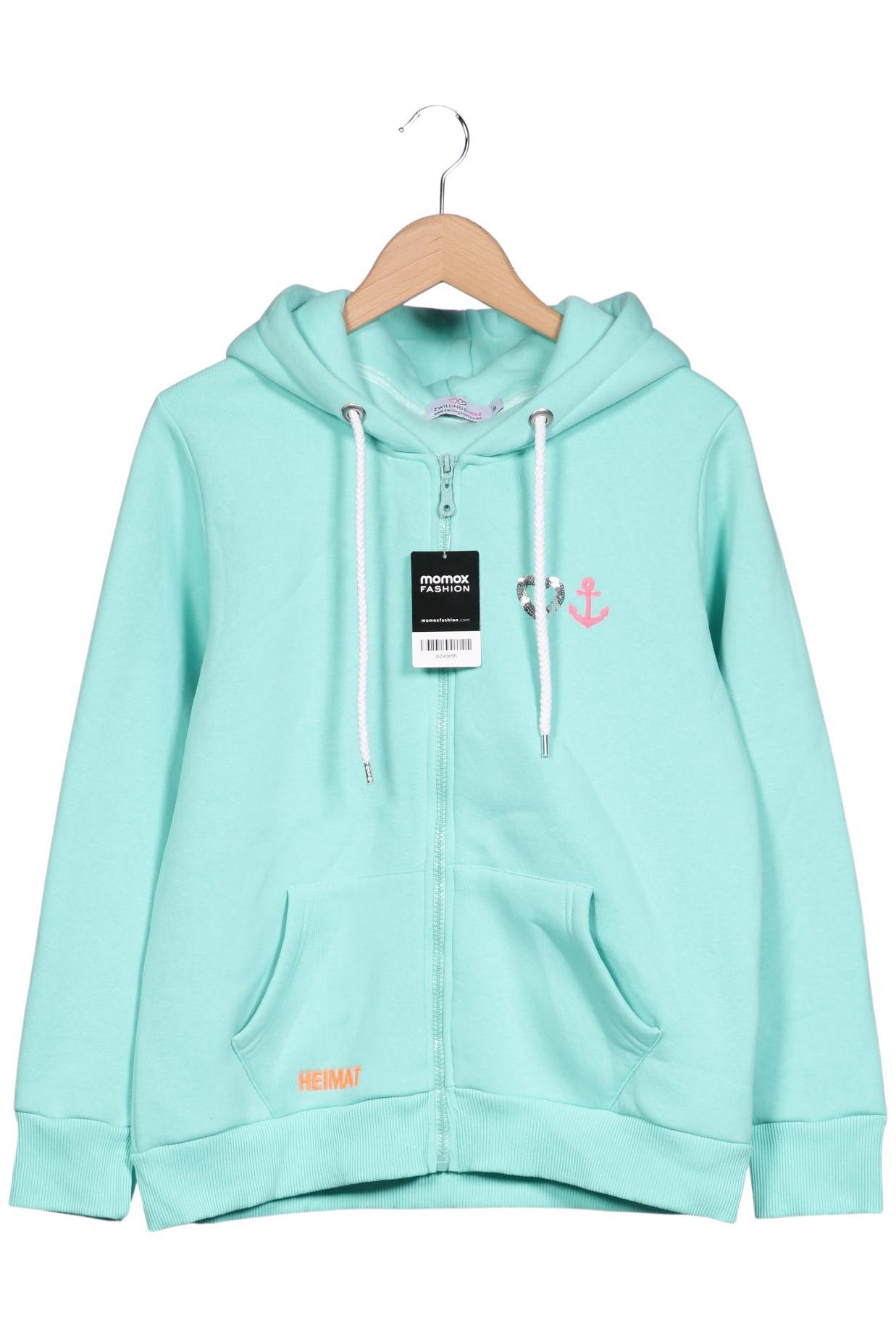 

Zwillingsherz Damen Kapuzenpullover, türkis, Gr. 36