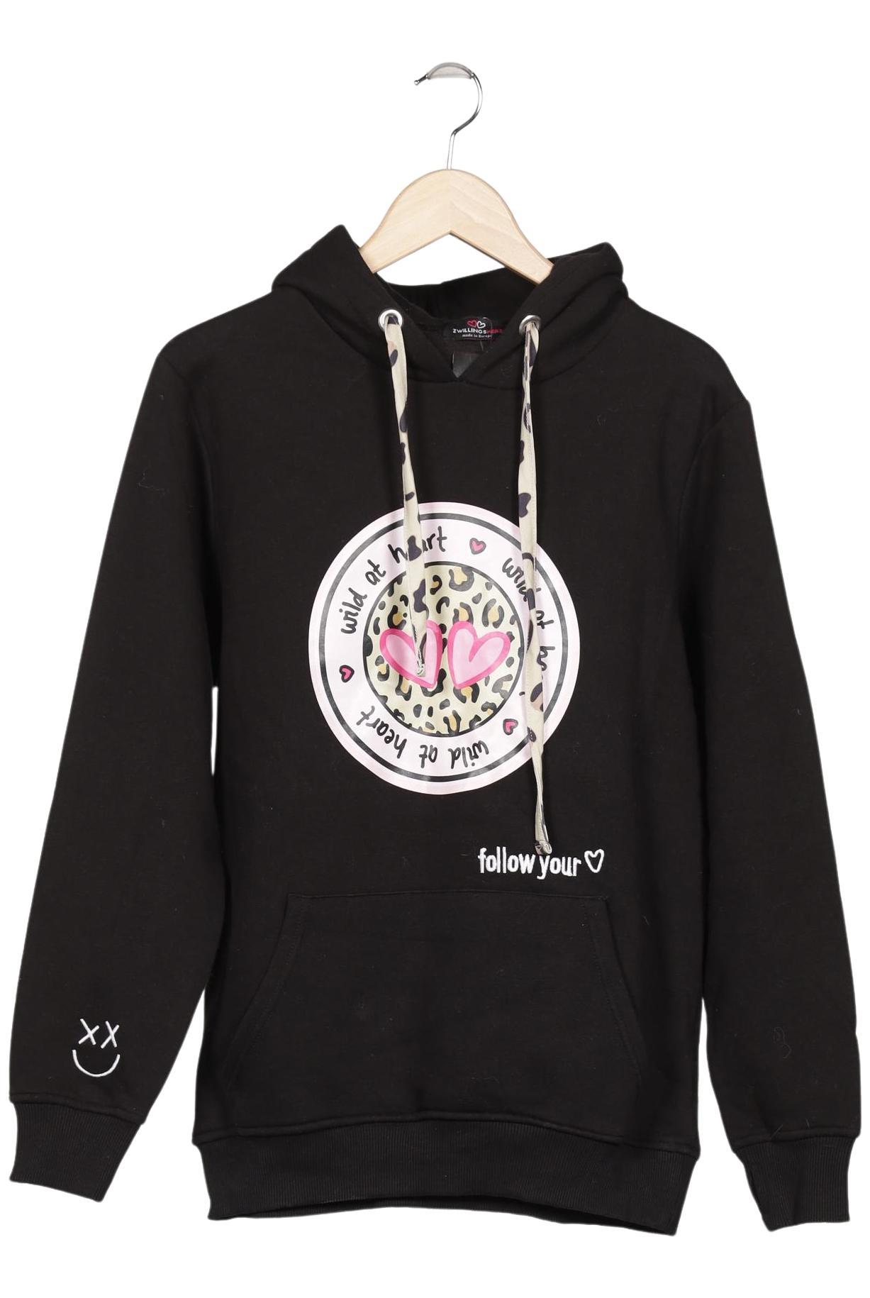 

Zwillingsherz Damen Kapuzenpullover, schwarz, Gr. 36