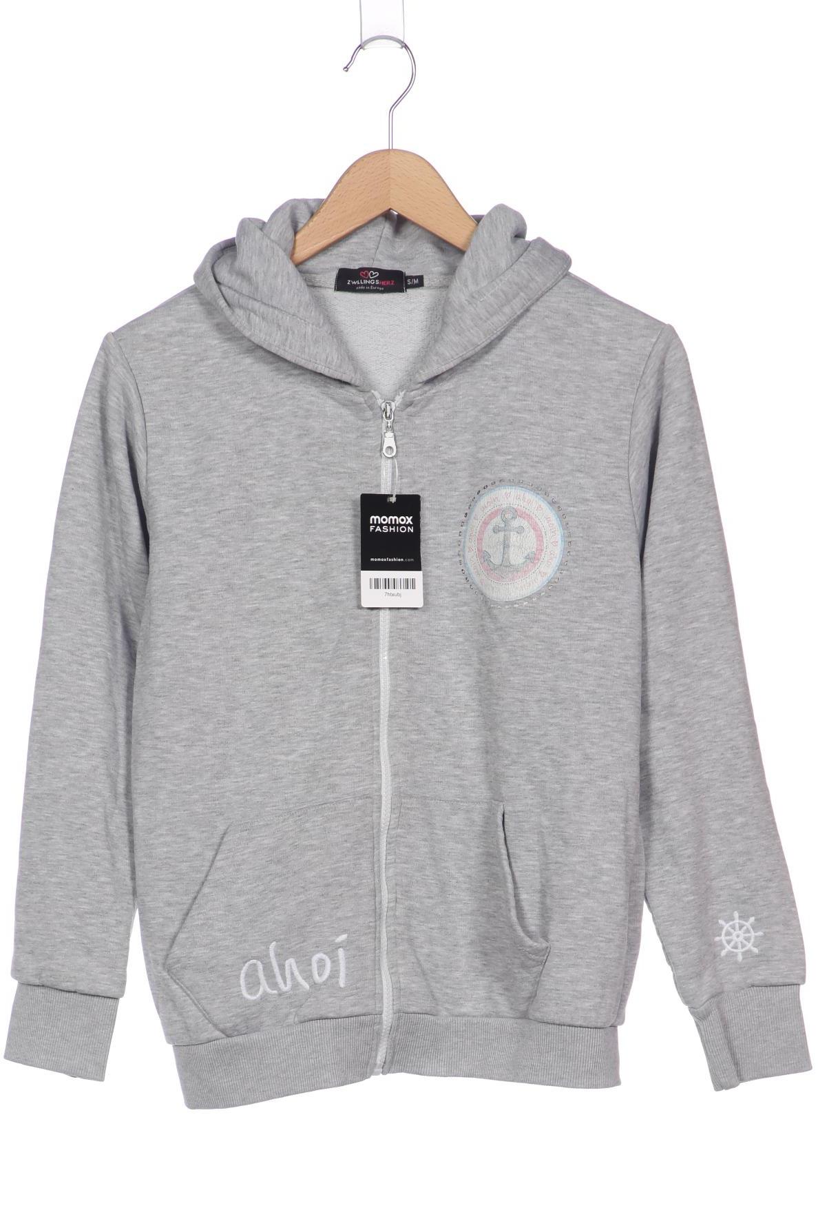 

Zwillingsherz Damen Kapuzenpullover, grau, Gr. 36