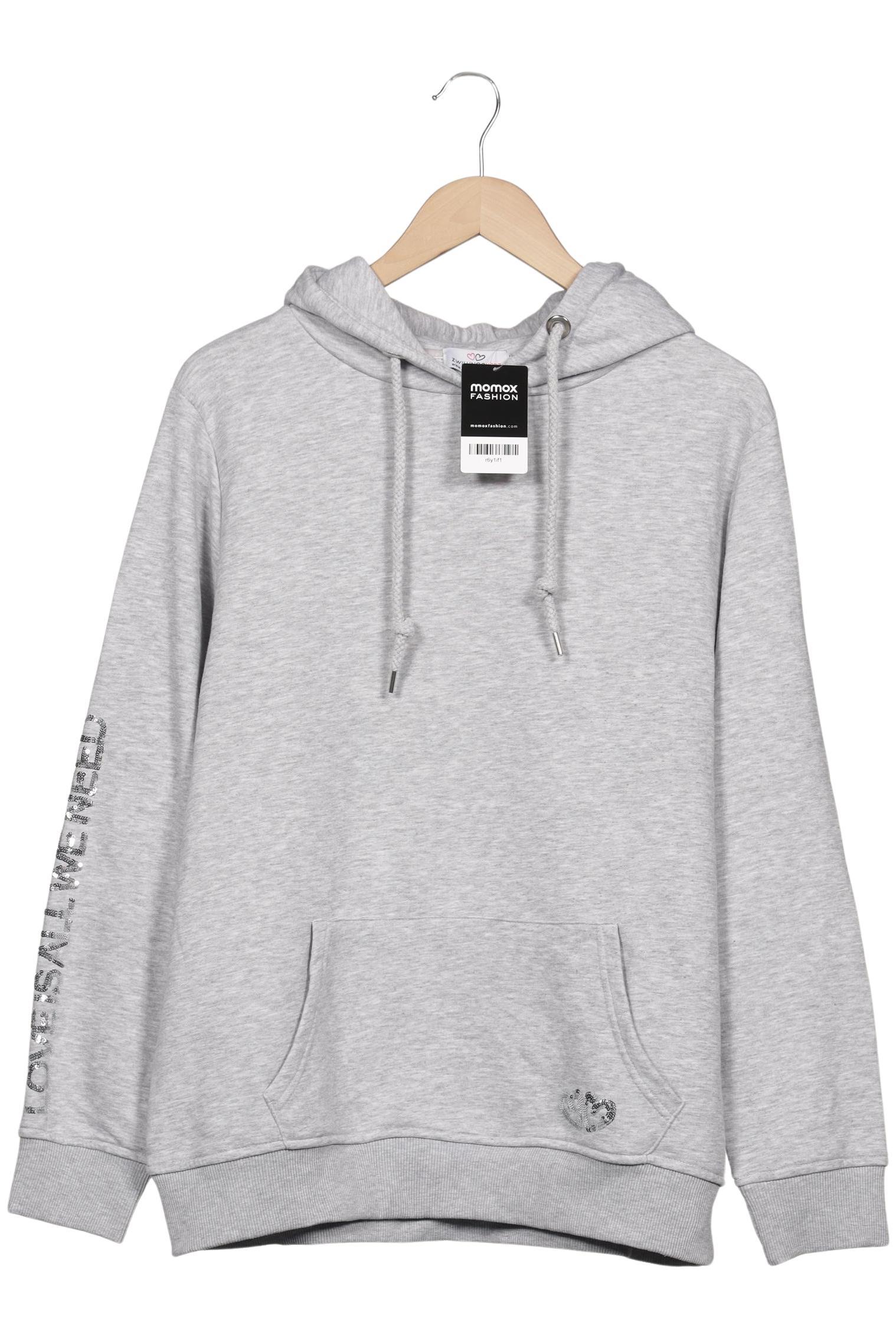 

Zwillingsherz Damen Kapuzenpullover, grau, Gr. 42