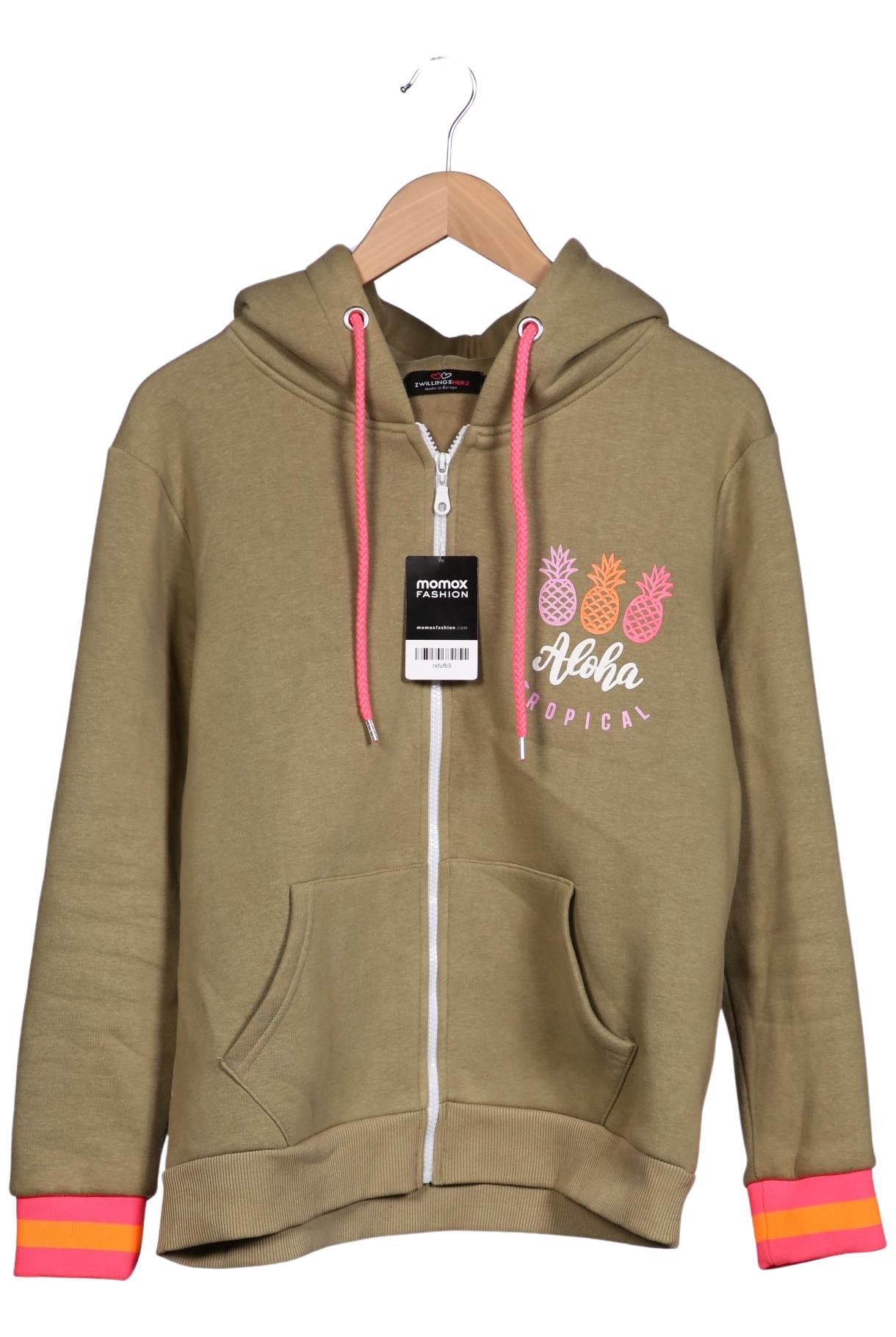 

Zwillingsherz Damen Kapuzenpullover, grün, Gr. 38