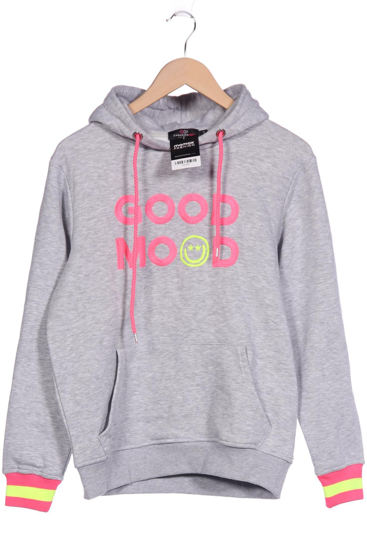 

Zwillingsherz Damen Kapuzenpullover, grau