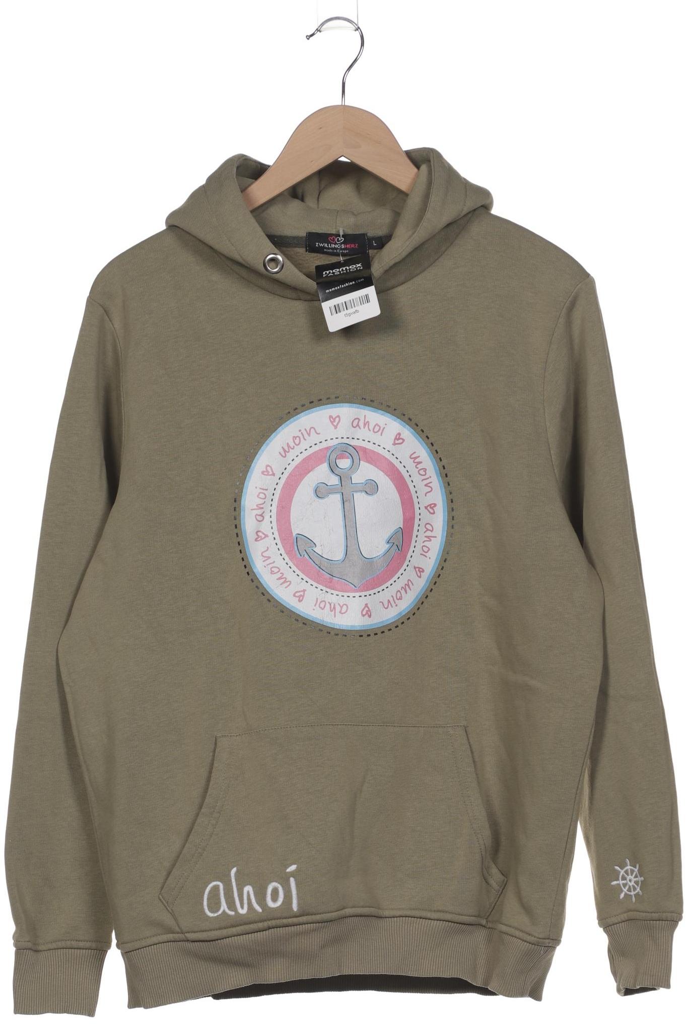 

Zwillingsherz Damen Kapuzenpullover, grün, Gr. 42