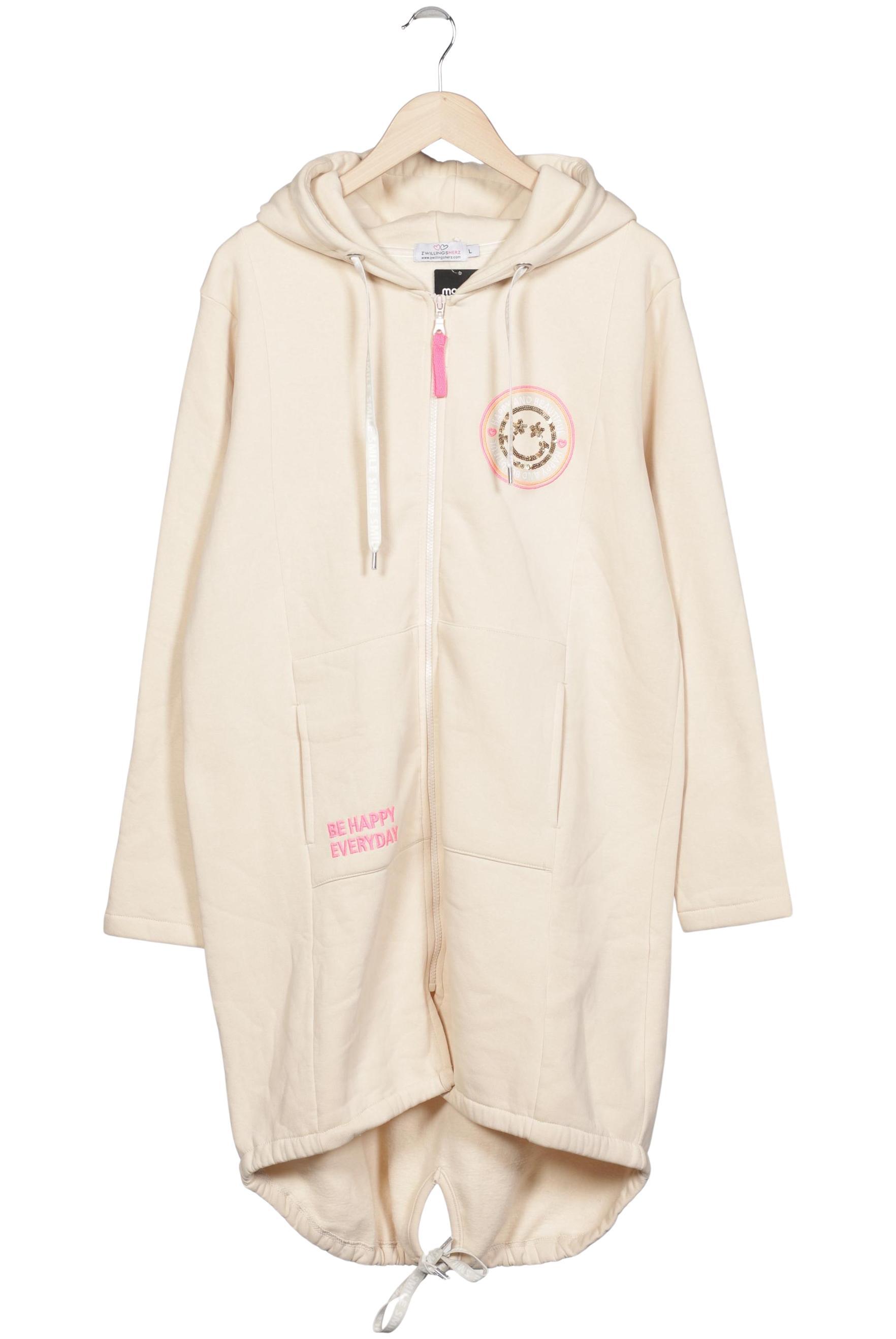 

Zwillingsherz Damen Kapuzenpullover, cremeweiß, Gr. 42