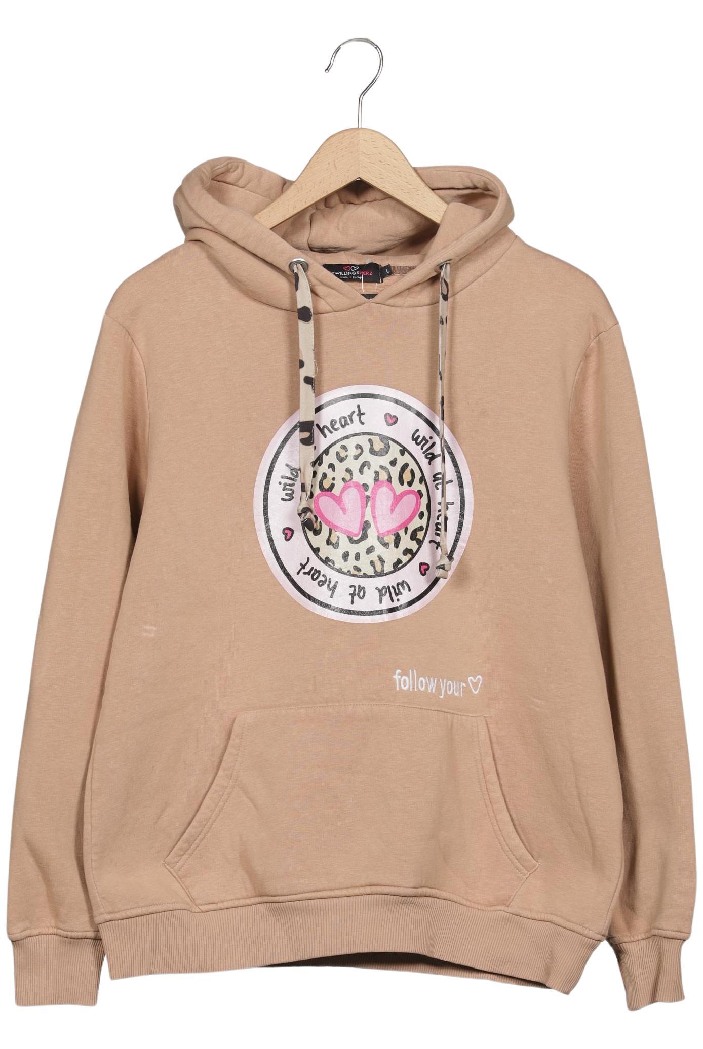 

Zwillingsherz Damen Kapuzenpullover, beige, Gr. 42