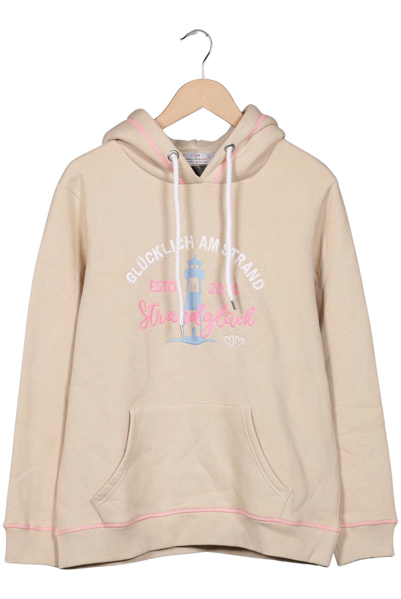 

Zwillingsherz Damen Kapuzenpullover, beige, Gr. 42