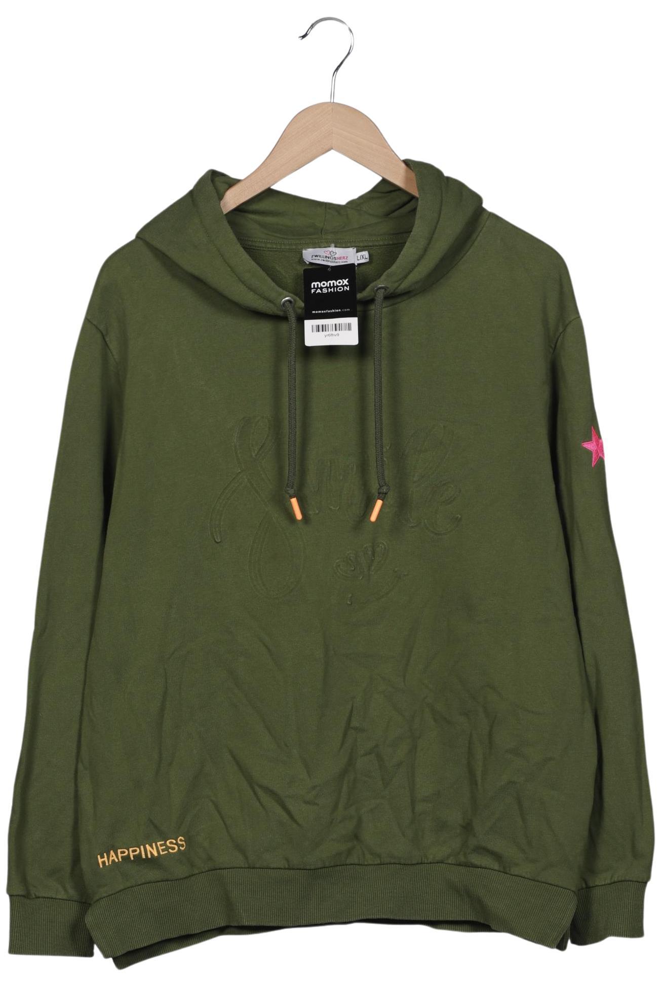 

Zwillingsherz Damen Kapuzenpullover, grün, Gr. 42