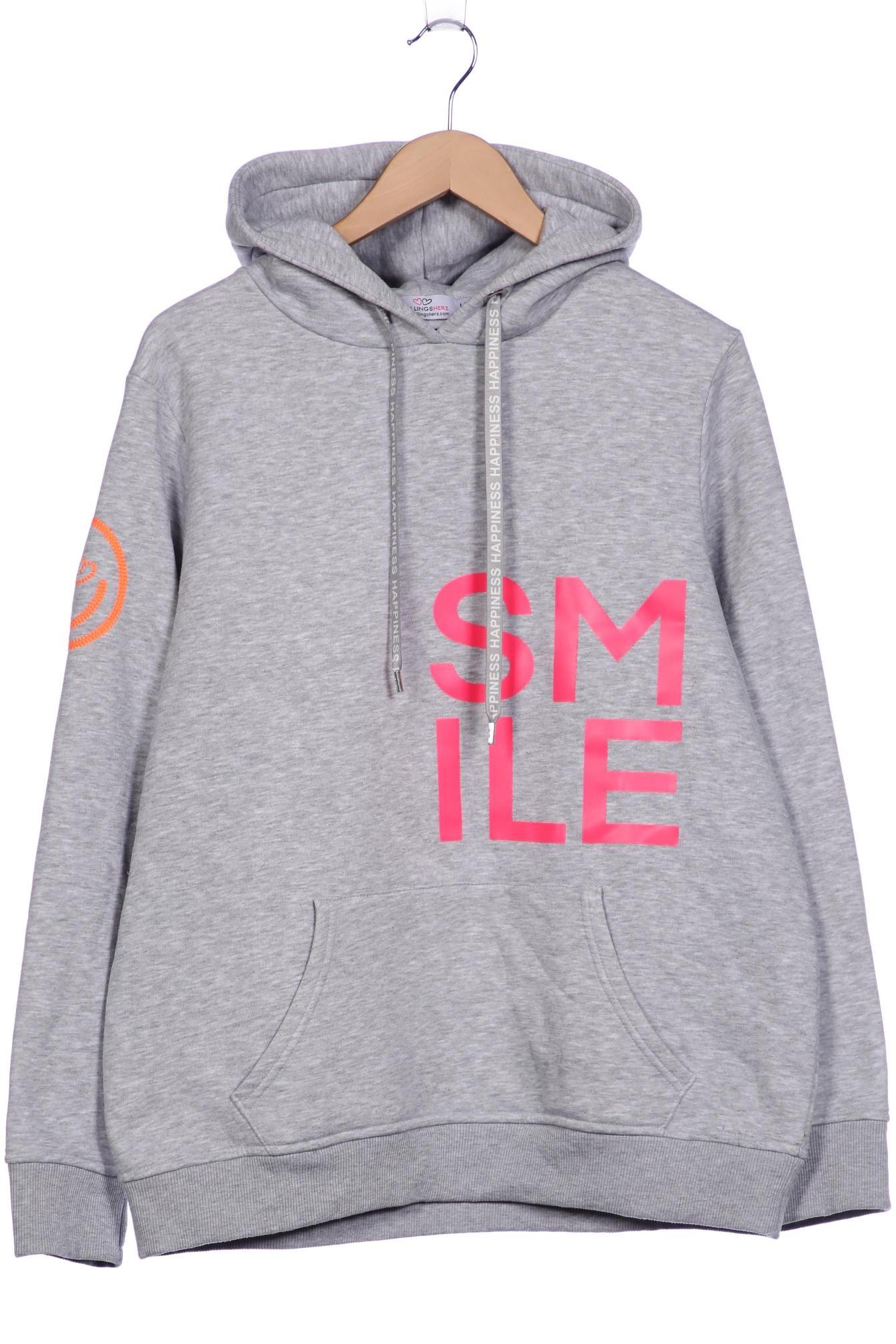 

Zwillingsherz Damen Kapuzenpullover, grau, Gr. 42