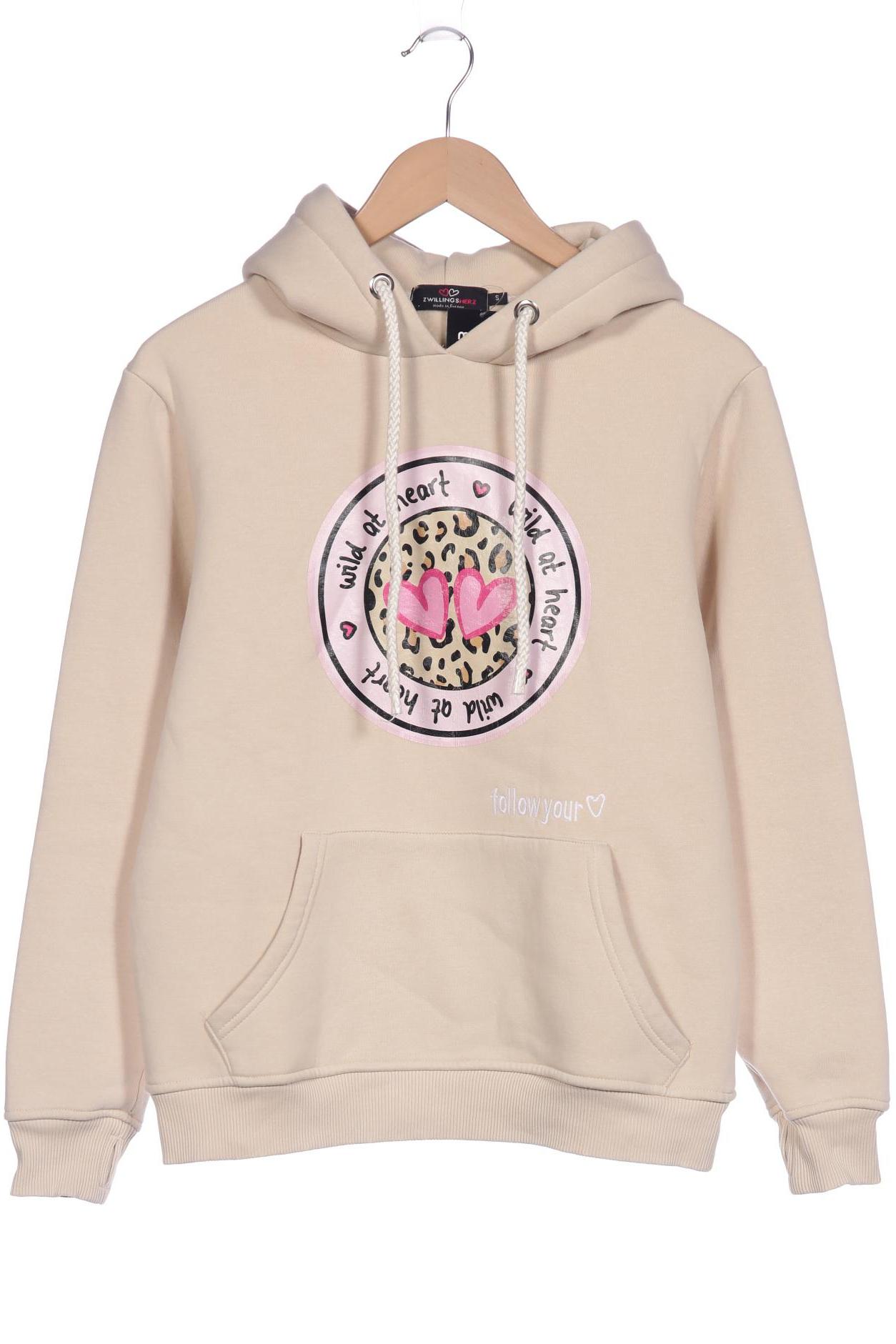 

Zwillingsherz Damen Kapuzenpullover, beige, Gr. 36