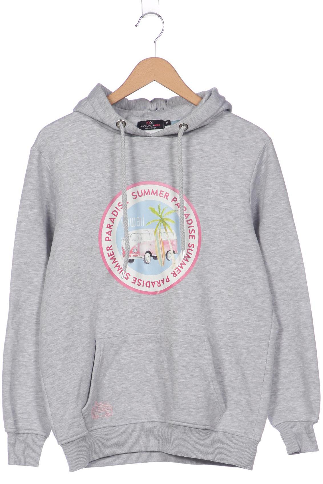 

Zwillingsherz Damen Kapuzenpullover, grau, Gr. 38
