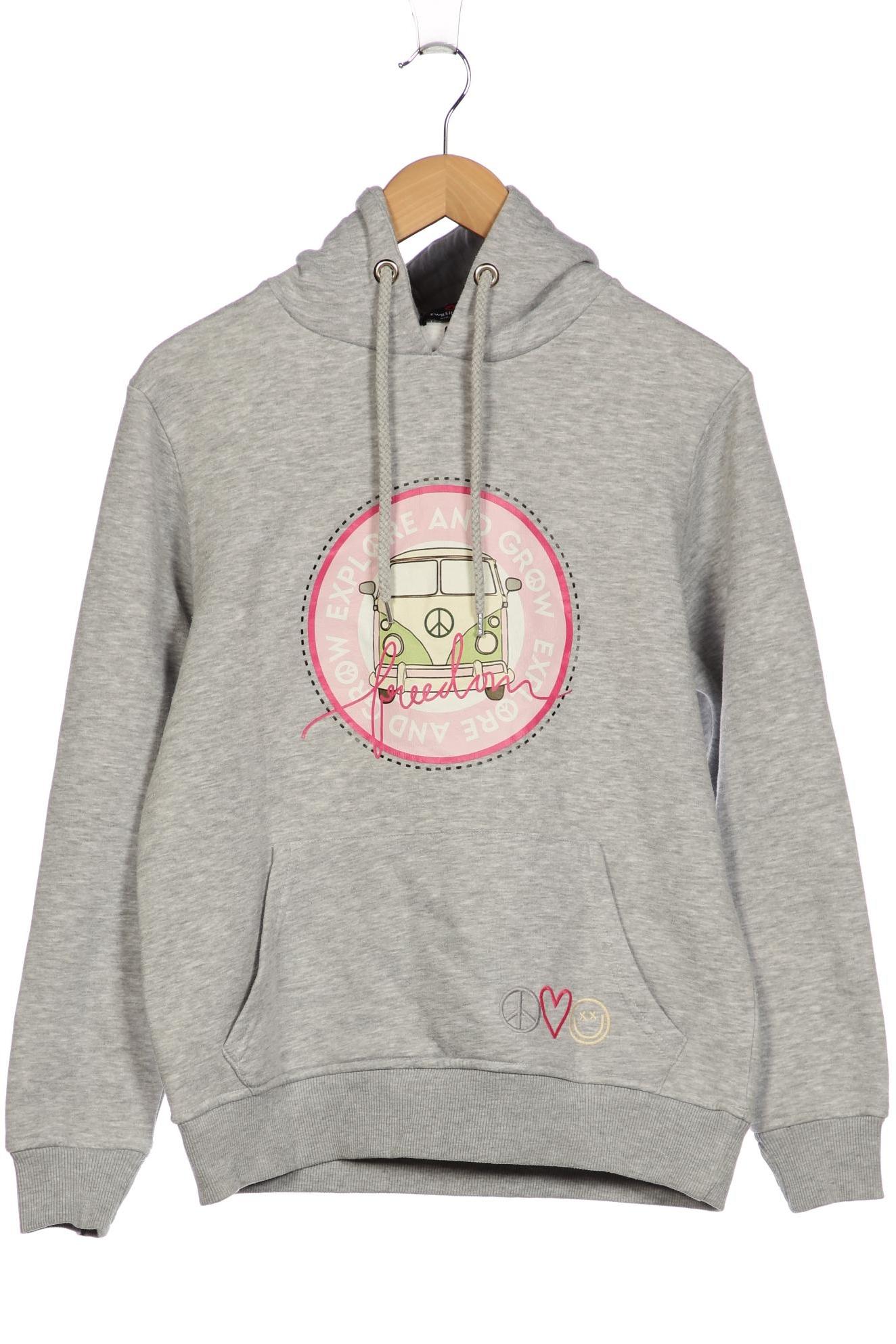 

Zwillingsherz Damen Kapuzenpullover, grau, Gr. 36