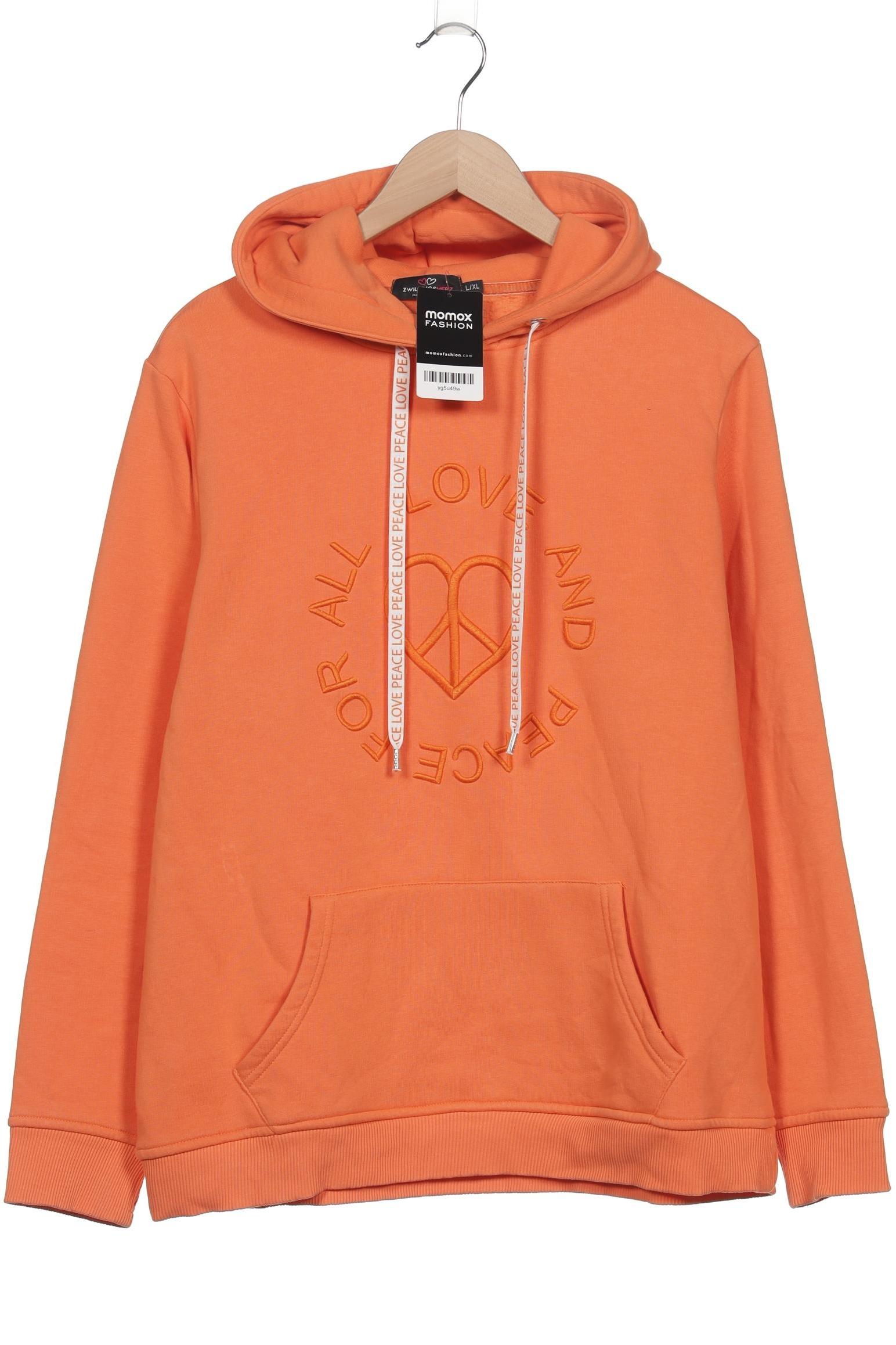 

Zwillingsherz Damen Kapuzenpullover, orange, Gr. 42