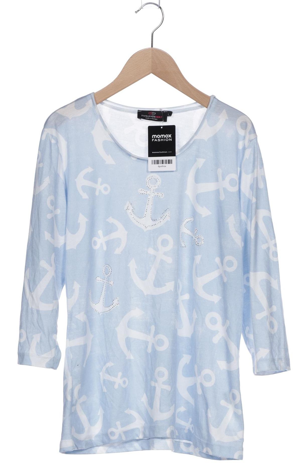 

Zwillingsherz Damen Langarmshirt, hellblau, Gr. 38
